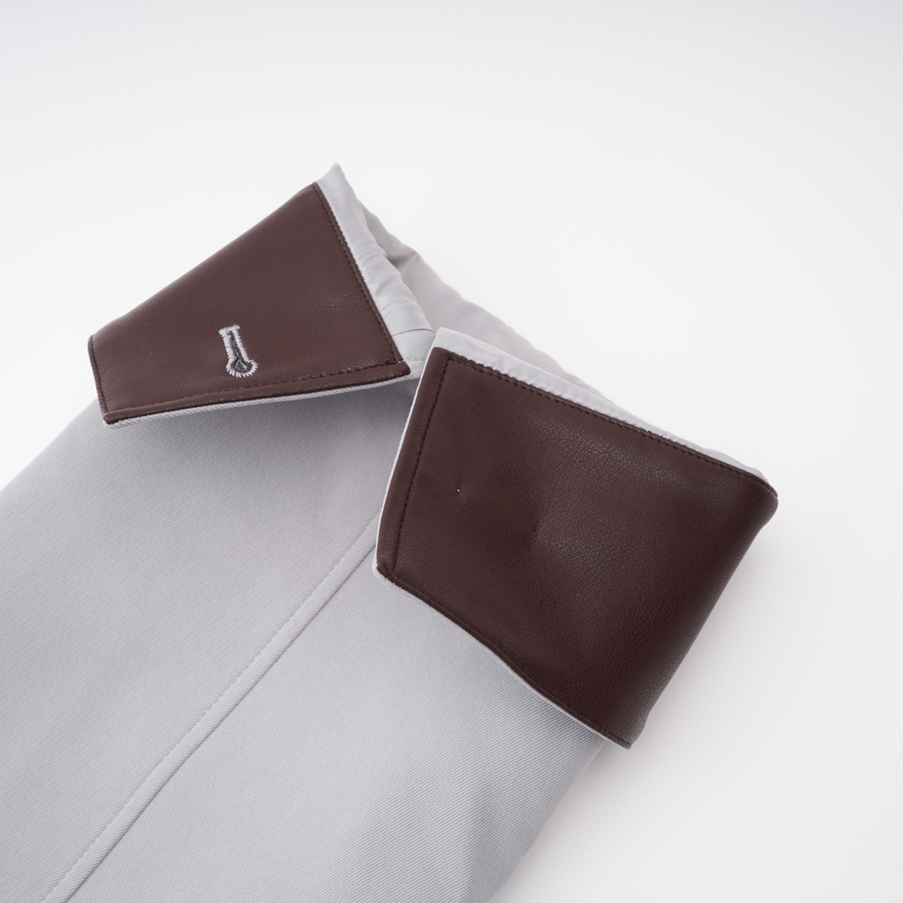 Vilma Graue Lederkragen-Jagdjacke