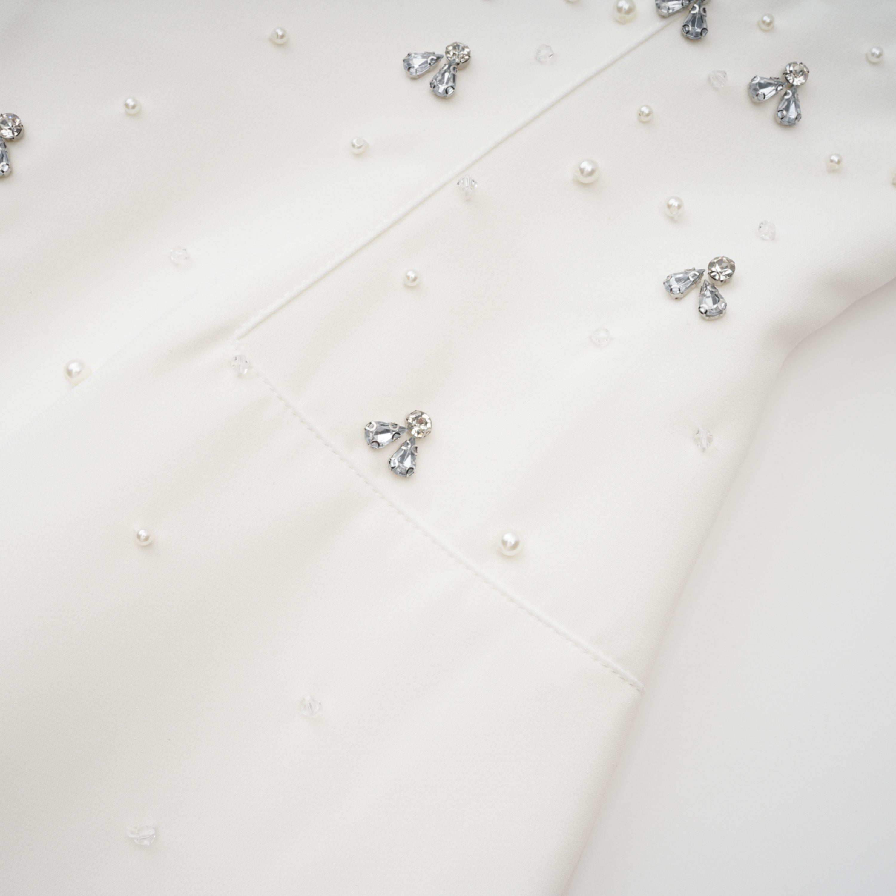 Melisande White Embellished Dress & Skirt Set