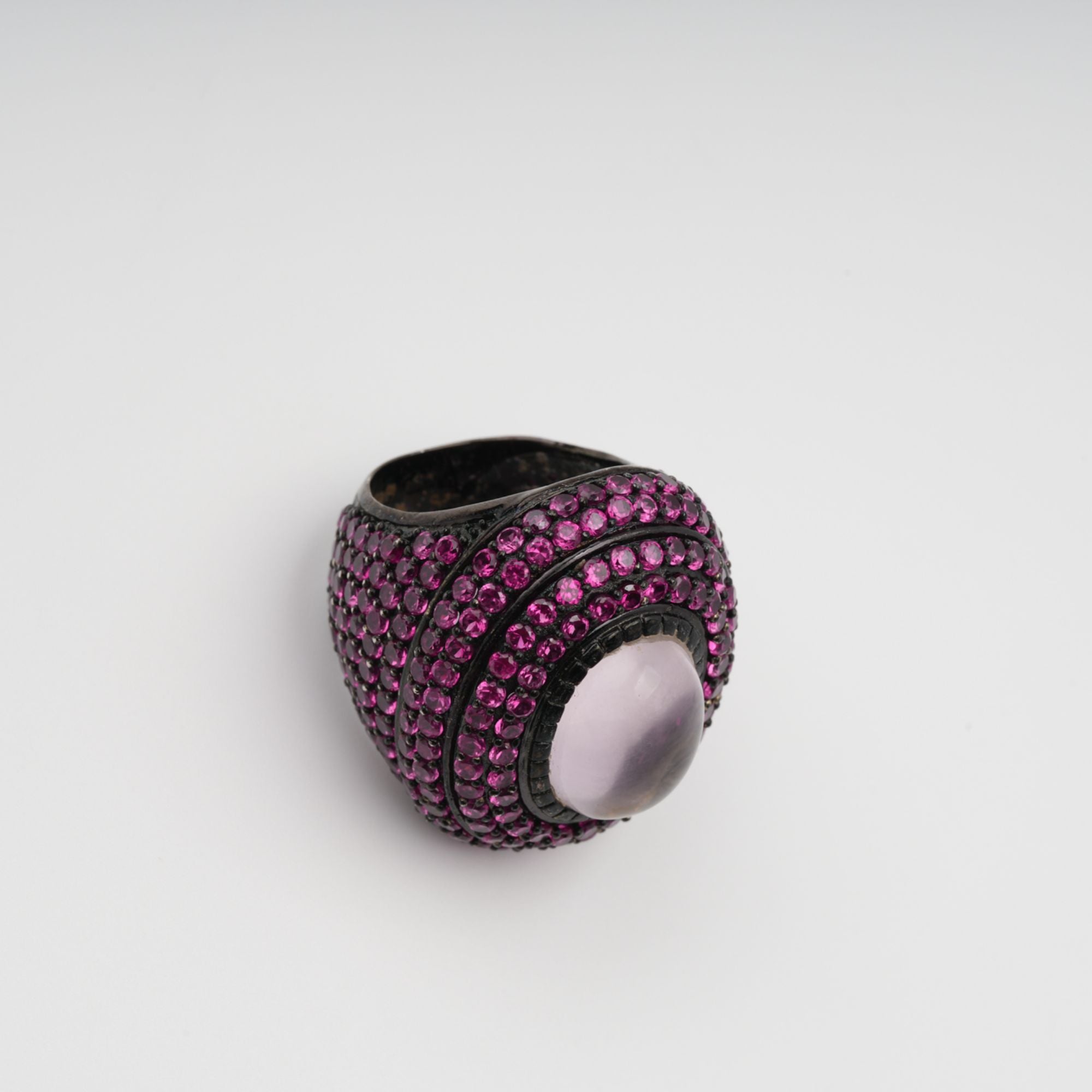 Orbite Rosa Oval Quarz Edelstein Ring