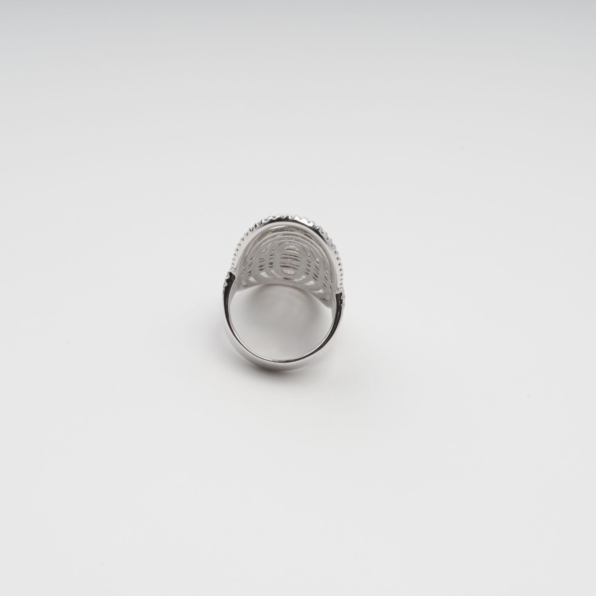Geometrischer Mehrband-Ring aus Sterlingsilber „Médaille“