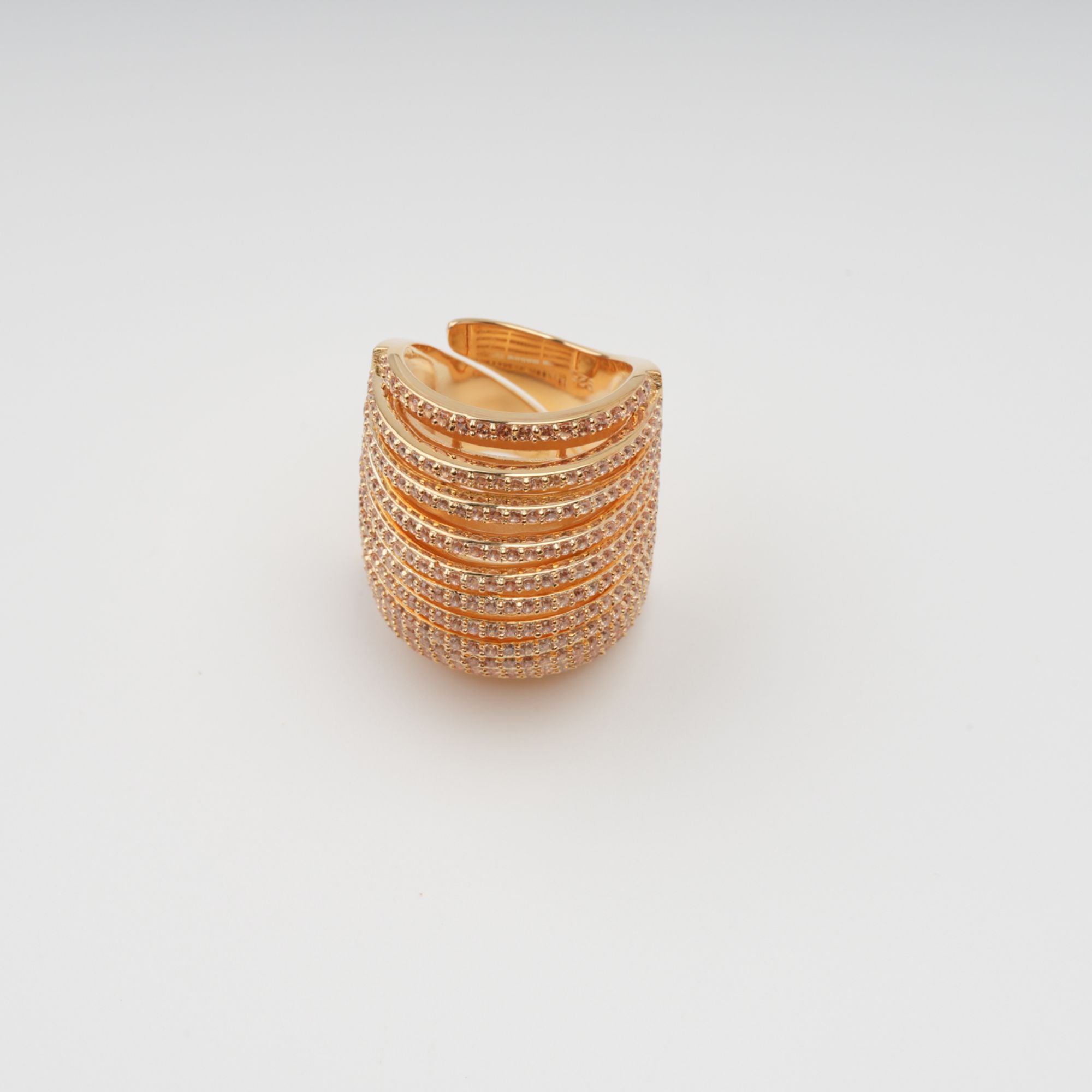 Soupir – Verstellbarer Ring aus Sterlingsilber mit mehreren Bändern in Gold