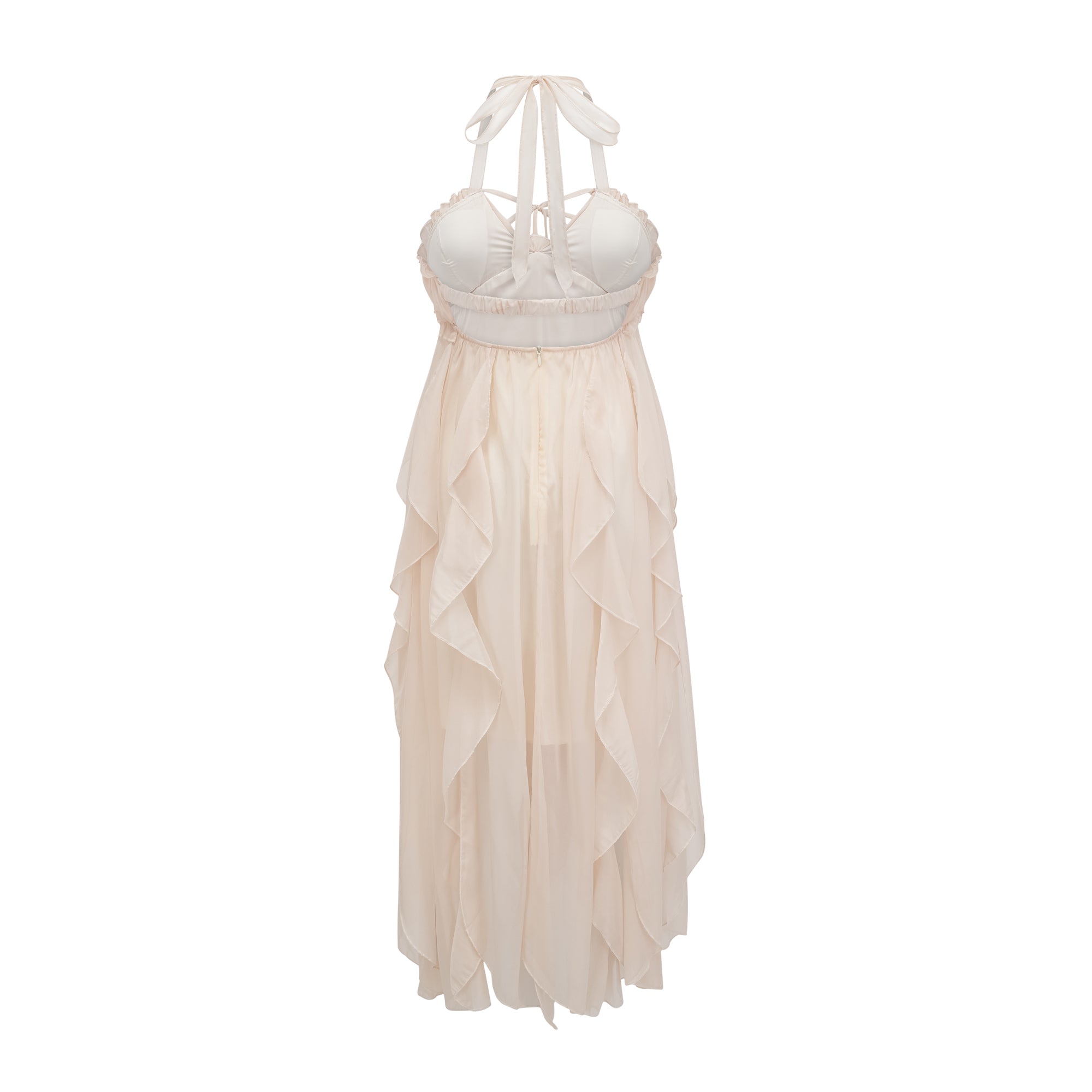 Axelle tulle pleated midi dress