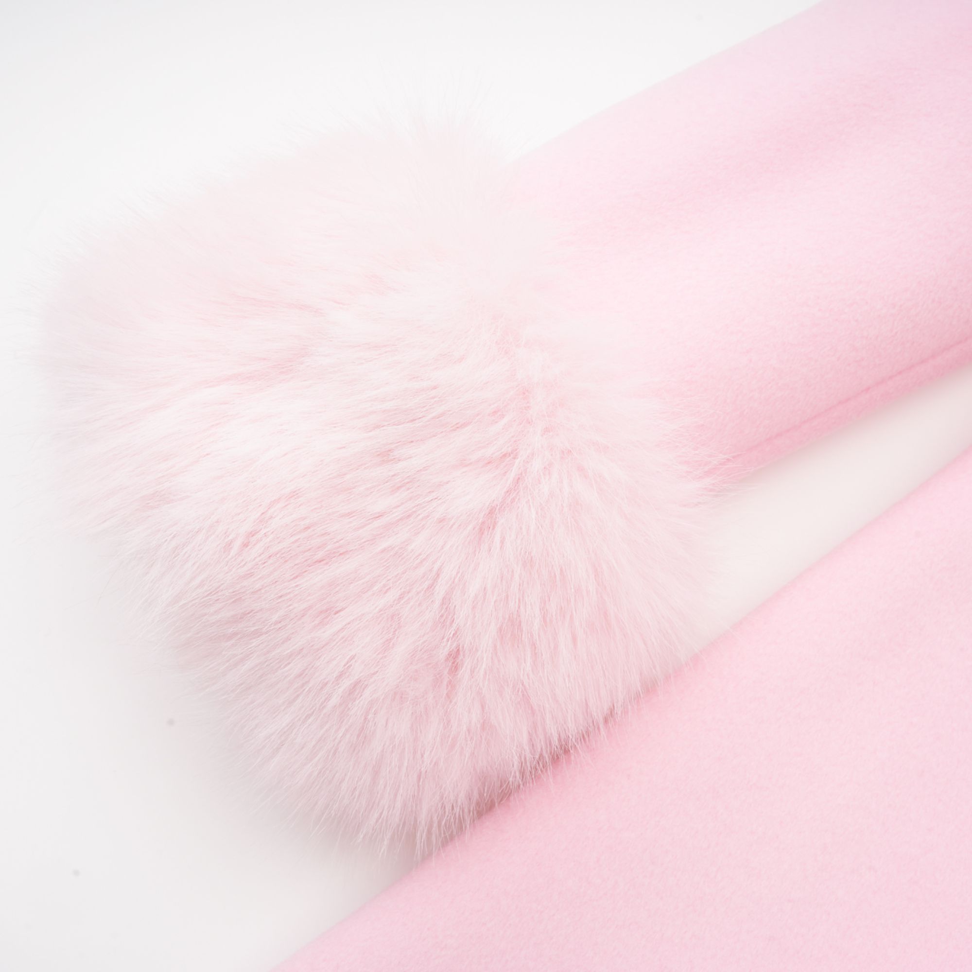 Louisette pink faux-fur overcoat