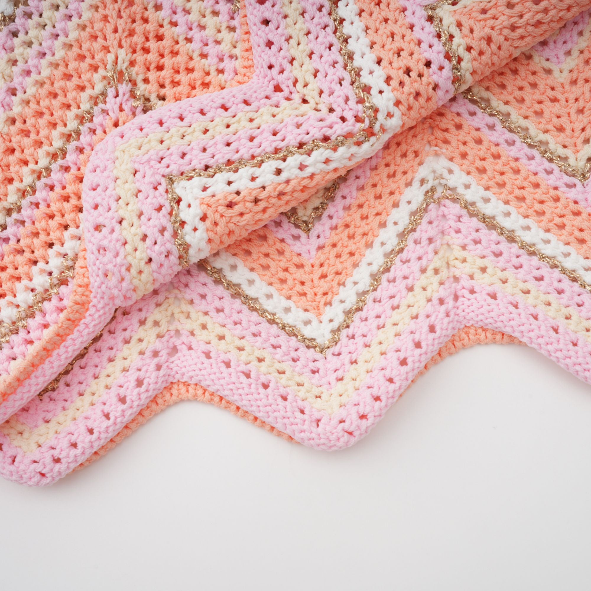 Irina Pink Zickzack Pointelle Strick Passendes Set