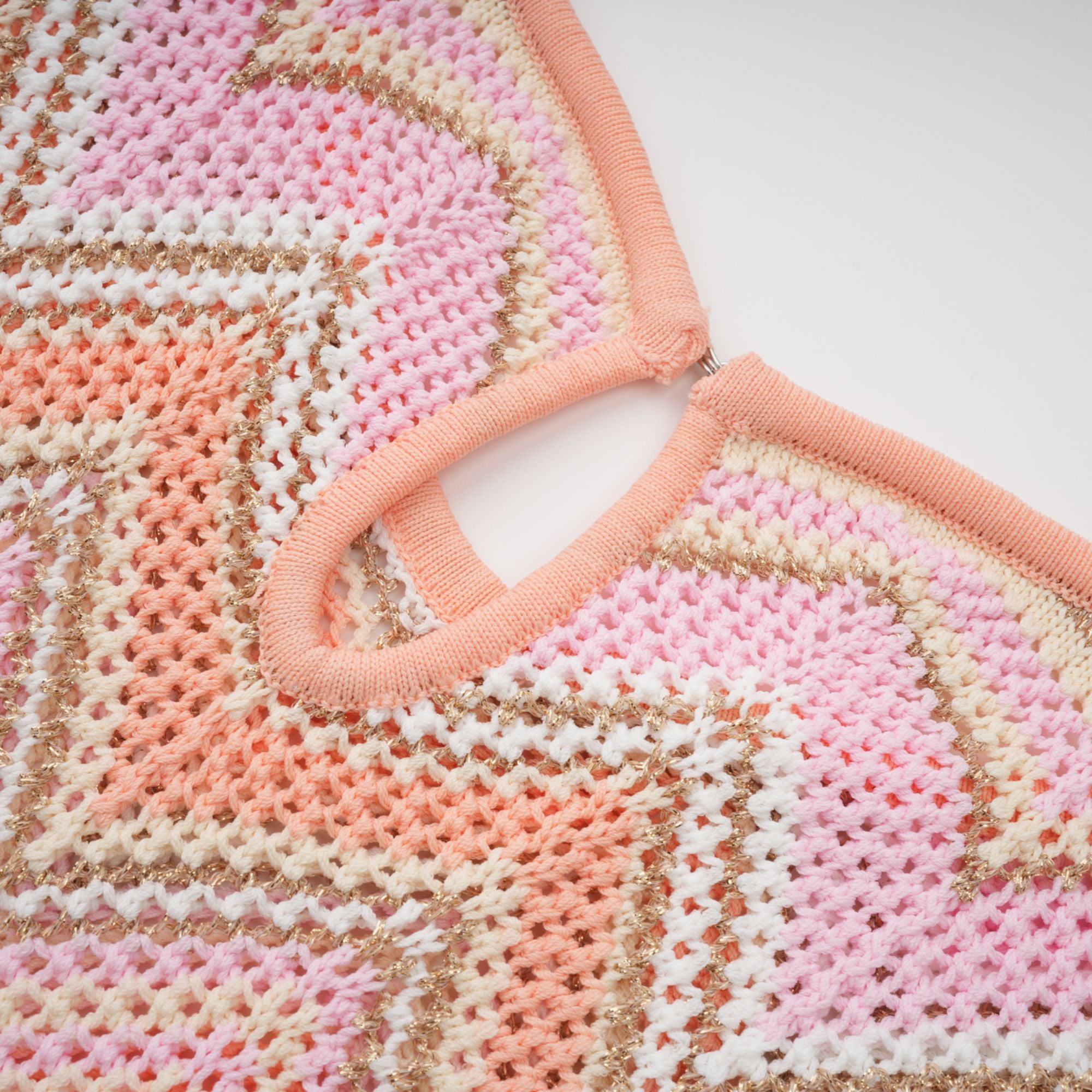 Irina Pink Zickzack Pointelle Strick Passendes Set