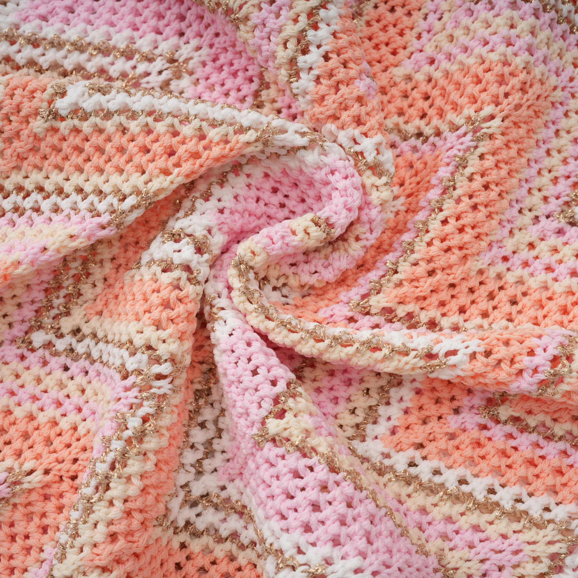 Irina Pink Zickzack Pointelle Strick Passendes Set