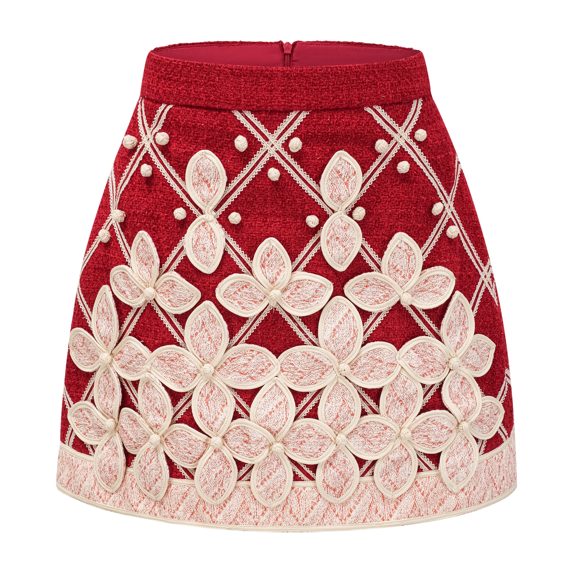 Carolina Pink Crochet Knit Blouse & Skirt Set