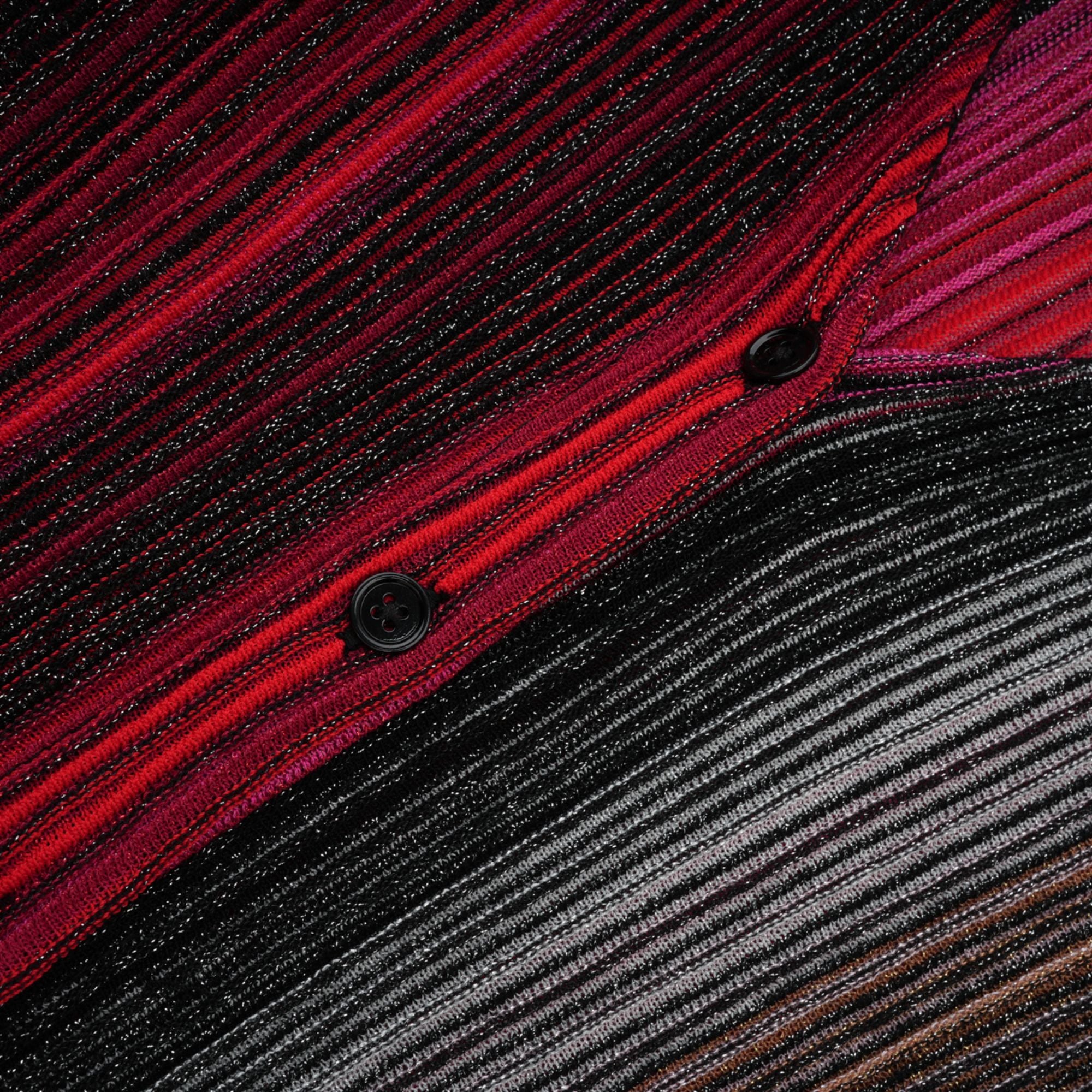 Langer Strickcardigan „Ulysse“ in Rot-Metallic (Endverkauf)