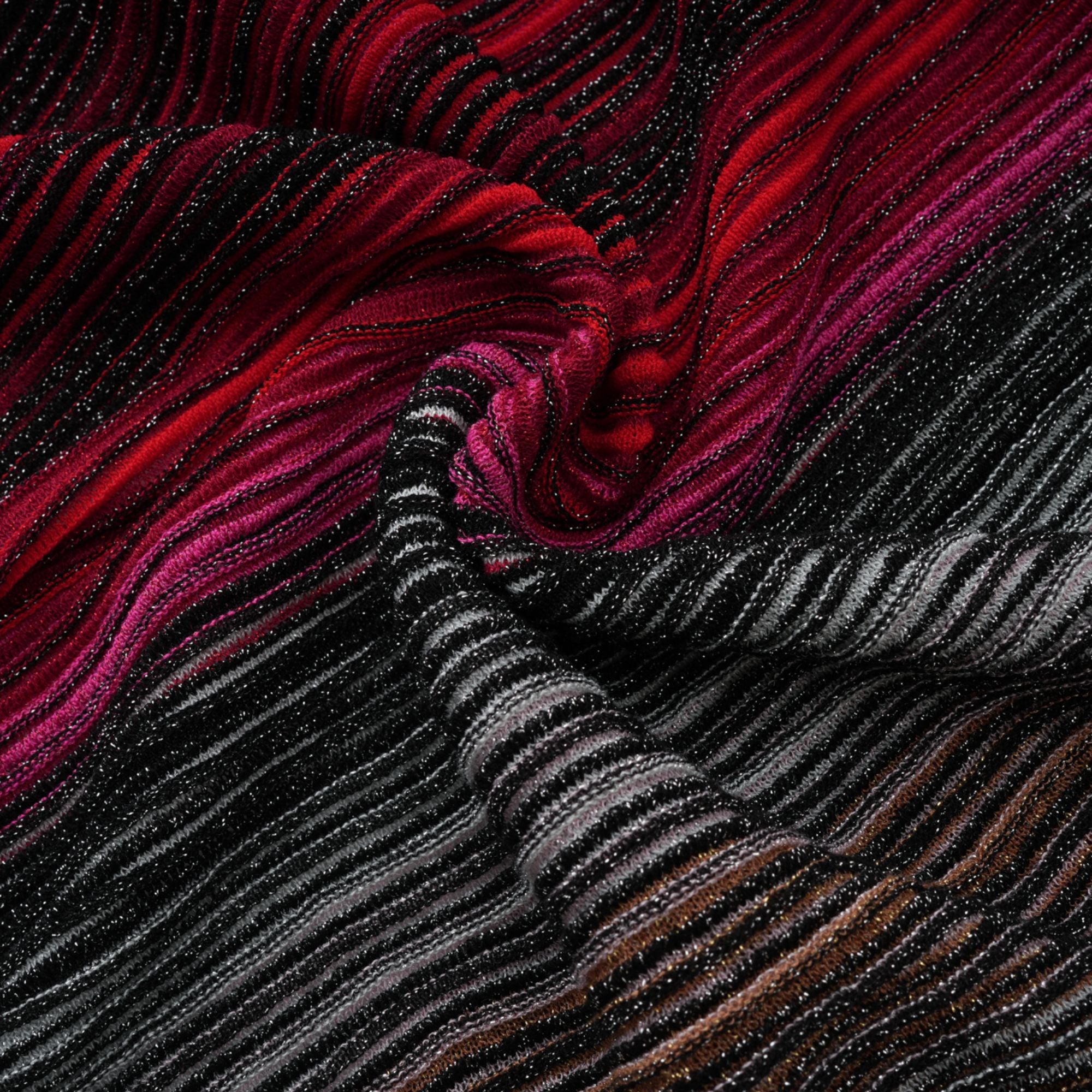 Langer Strickcardigan „Ulysse“ in Rot-Metallic (Endverkauf)