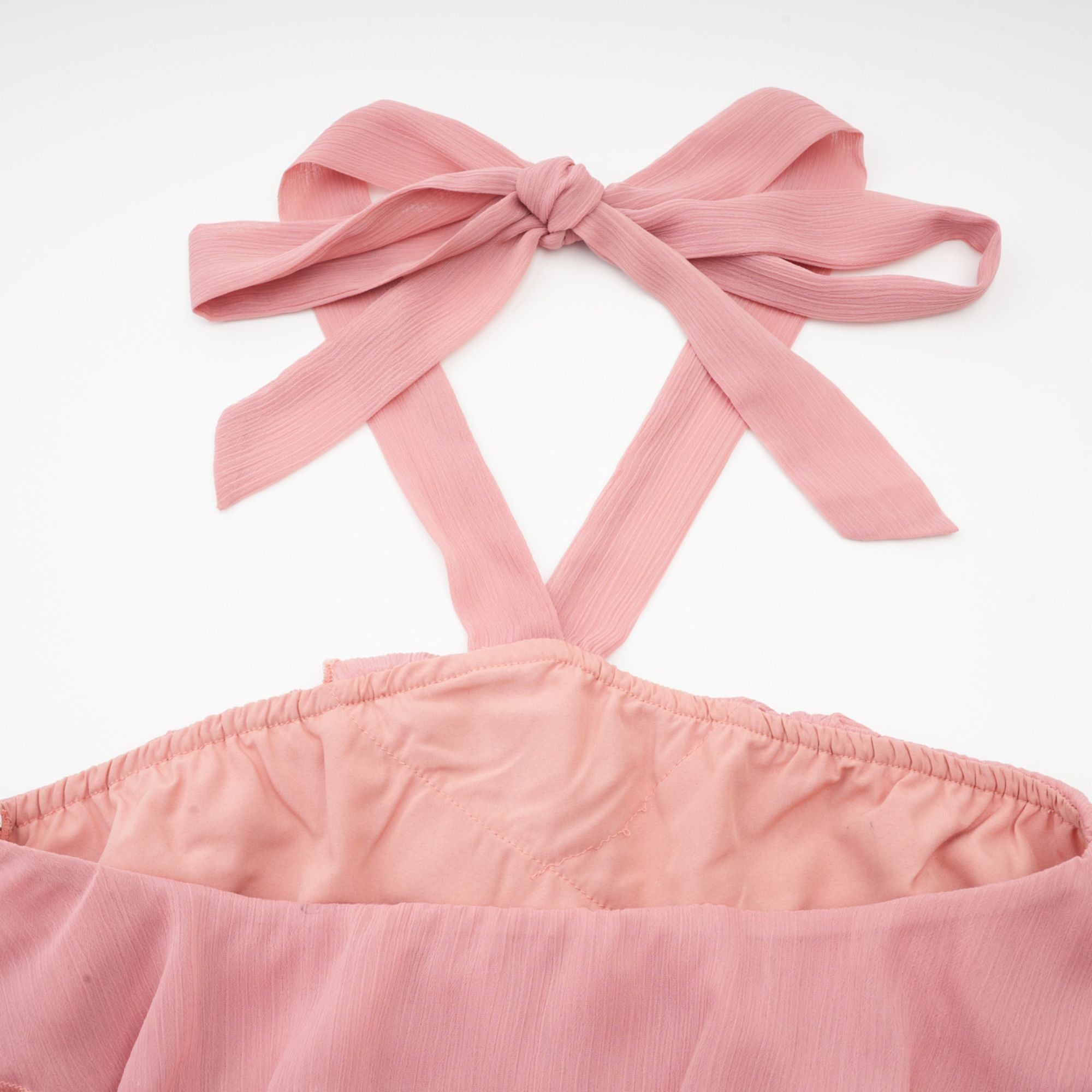 Briar pink tiered halterneck mini dress