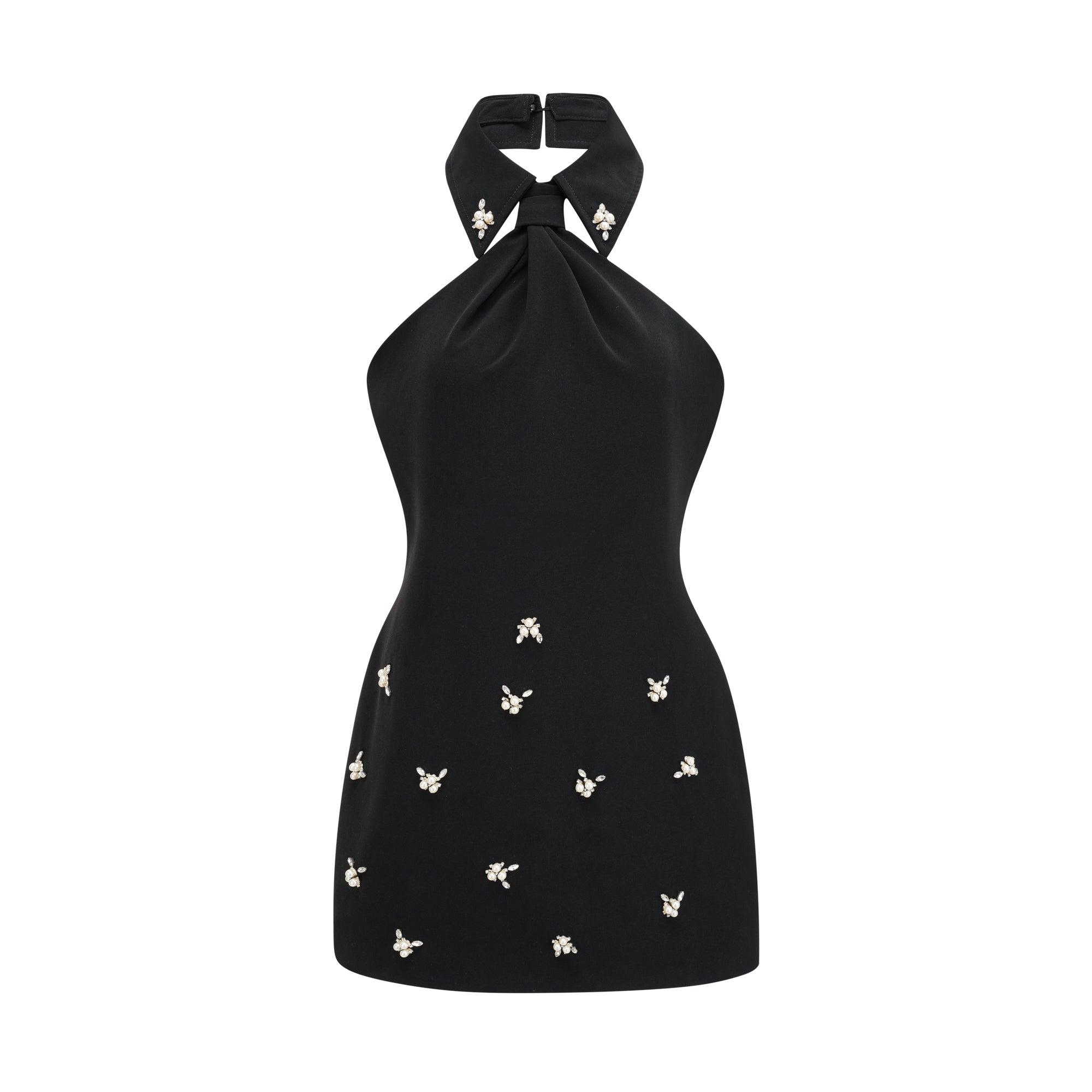 Charlene halterneck embellished mini dress