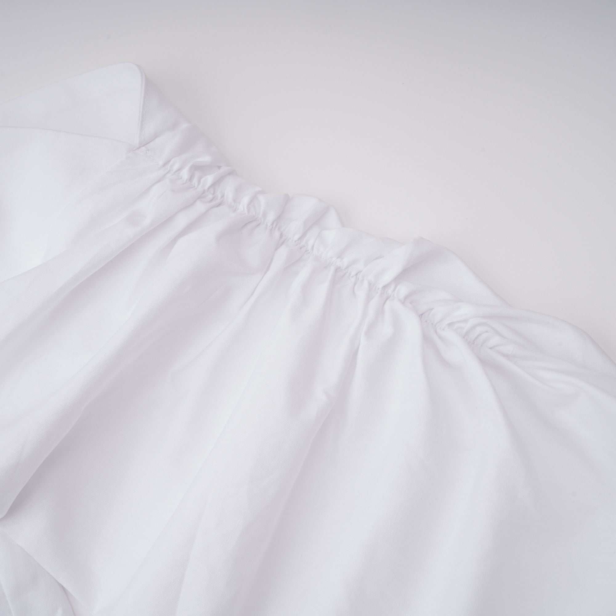 Alicia White Ruched Blouse & Skirt Set