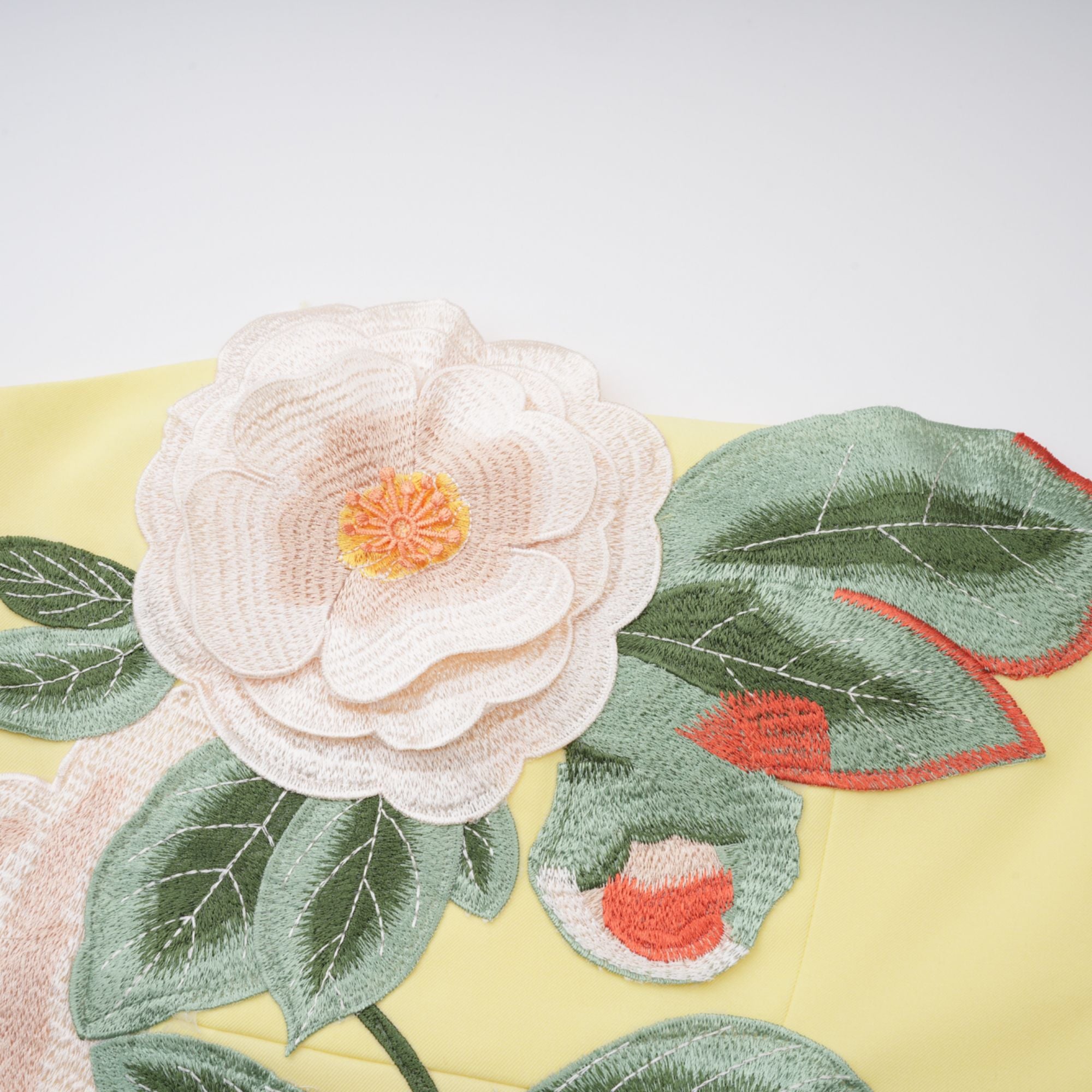 Abigail Yellow Floral Embroidered Mini Dress Abigail Yellow Floral Embroidered Mini Dress