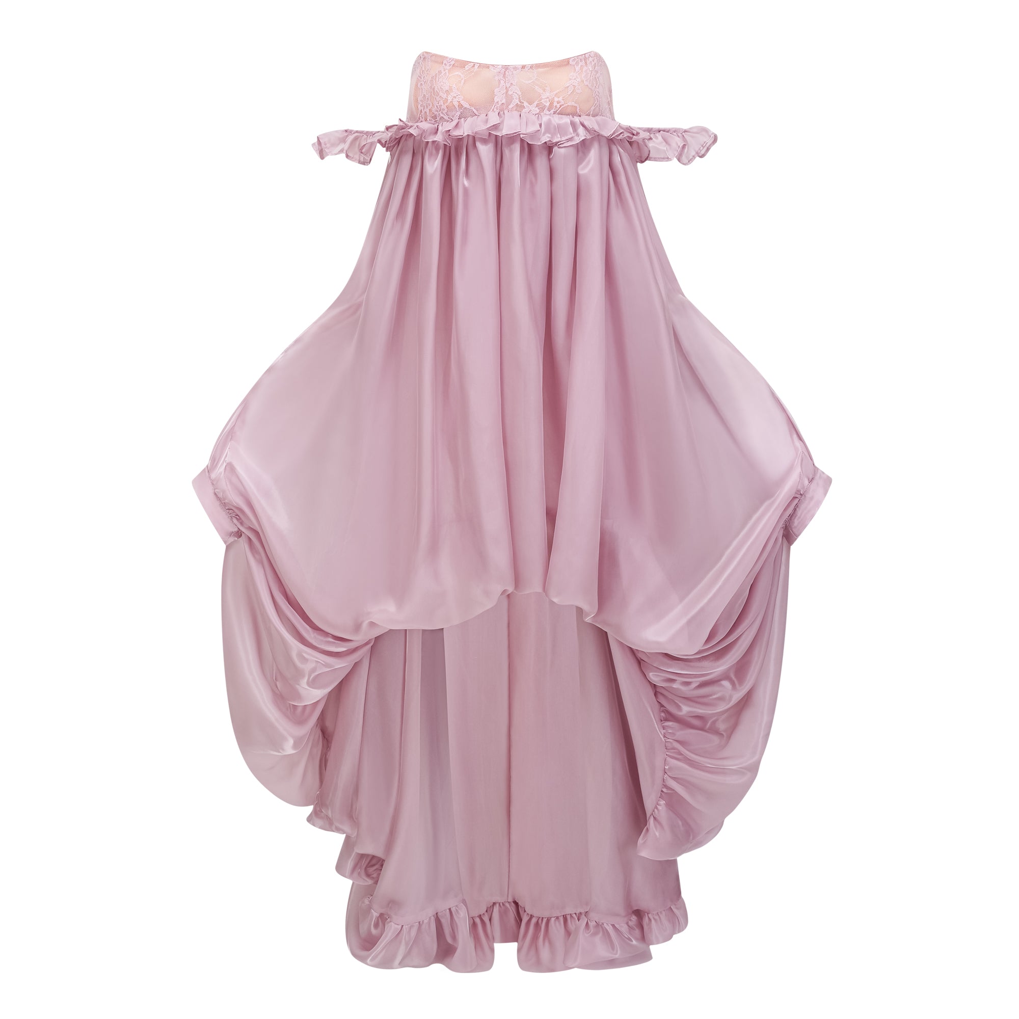 Brooklyn Pink Glossy Bubble Hem Mini Dress