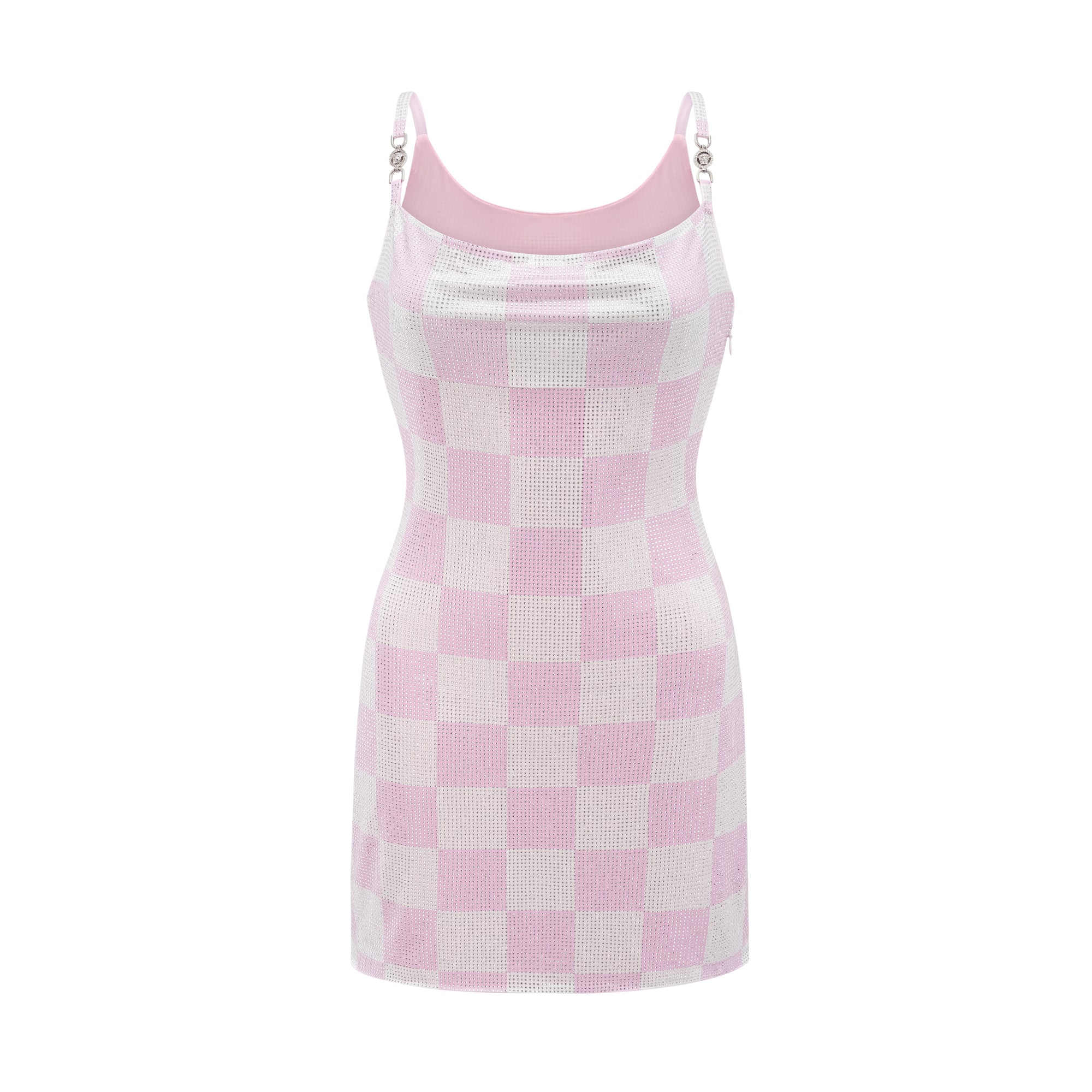 Madeleine rhinestone checked mini dress