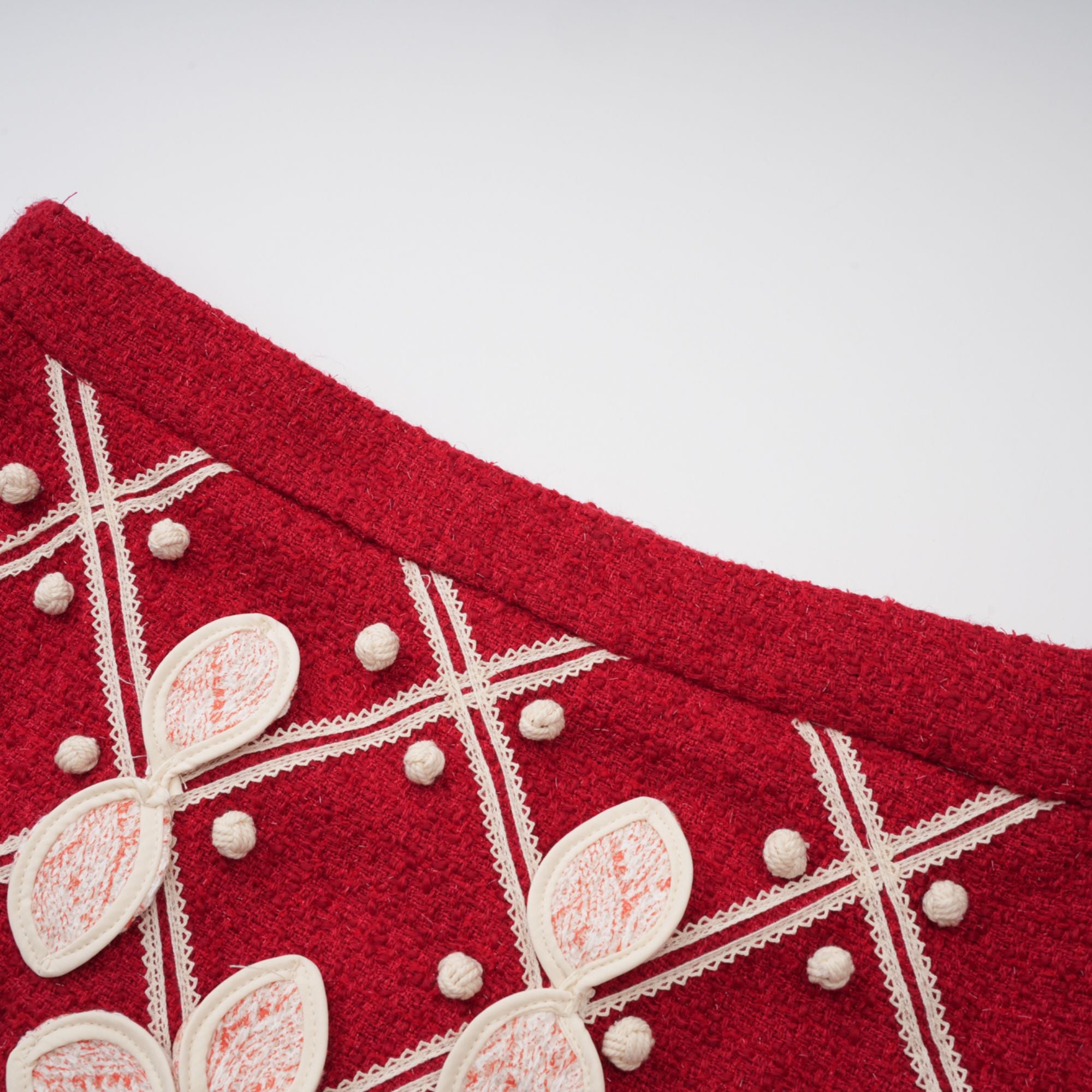 Carolina Pink Crochet Knit Blouse & Skirt Set