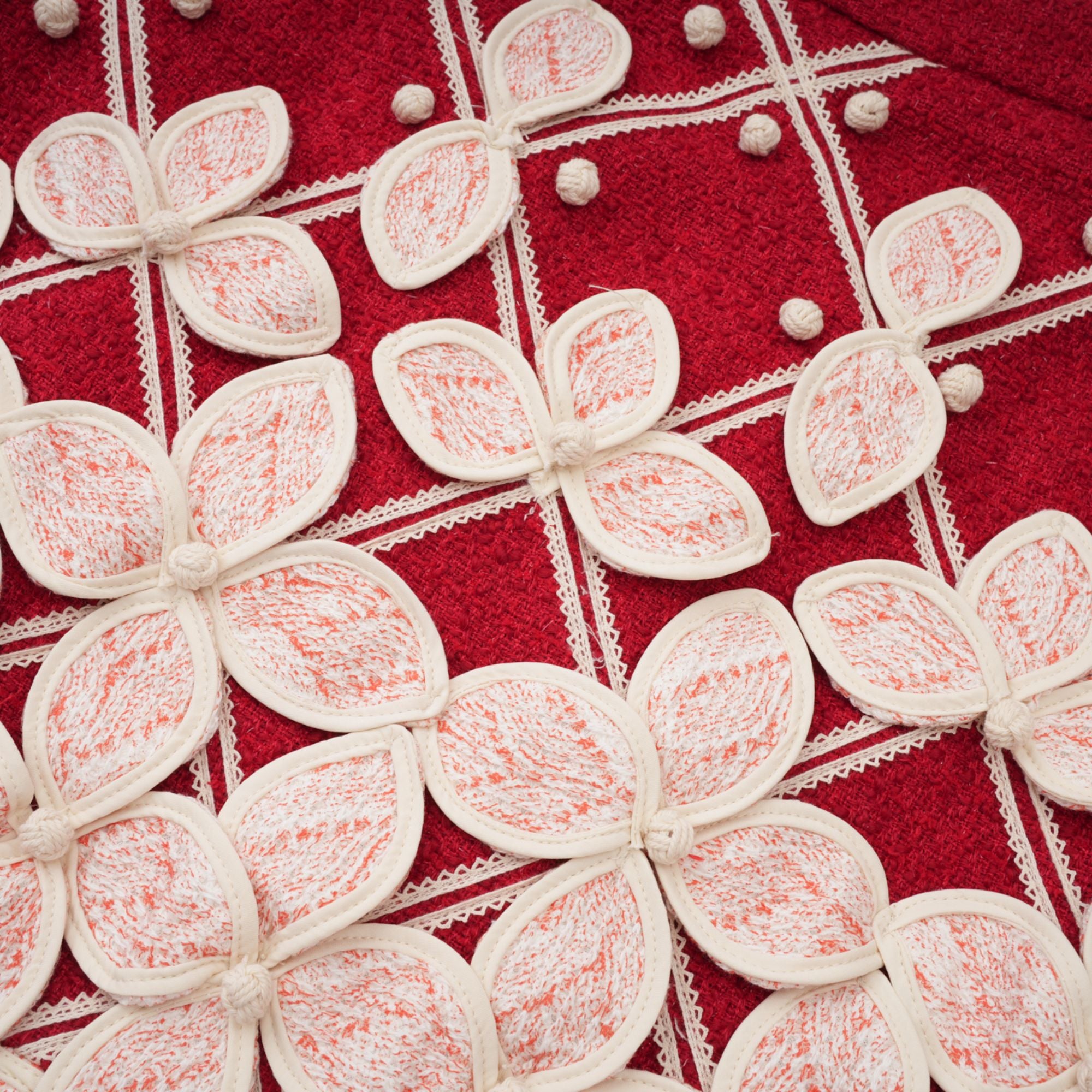 Carolina Pink Crochet Knit Blouse & Skirt Set