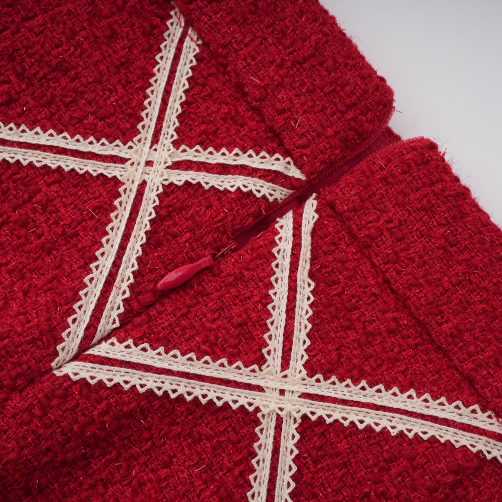 Carolina Pink Crochet Knit Blouse & Skirt Set