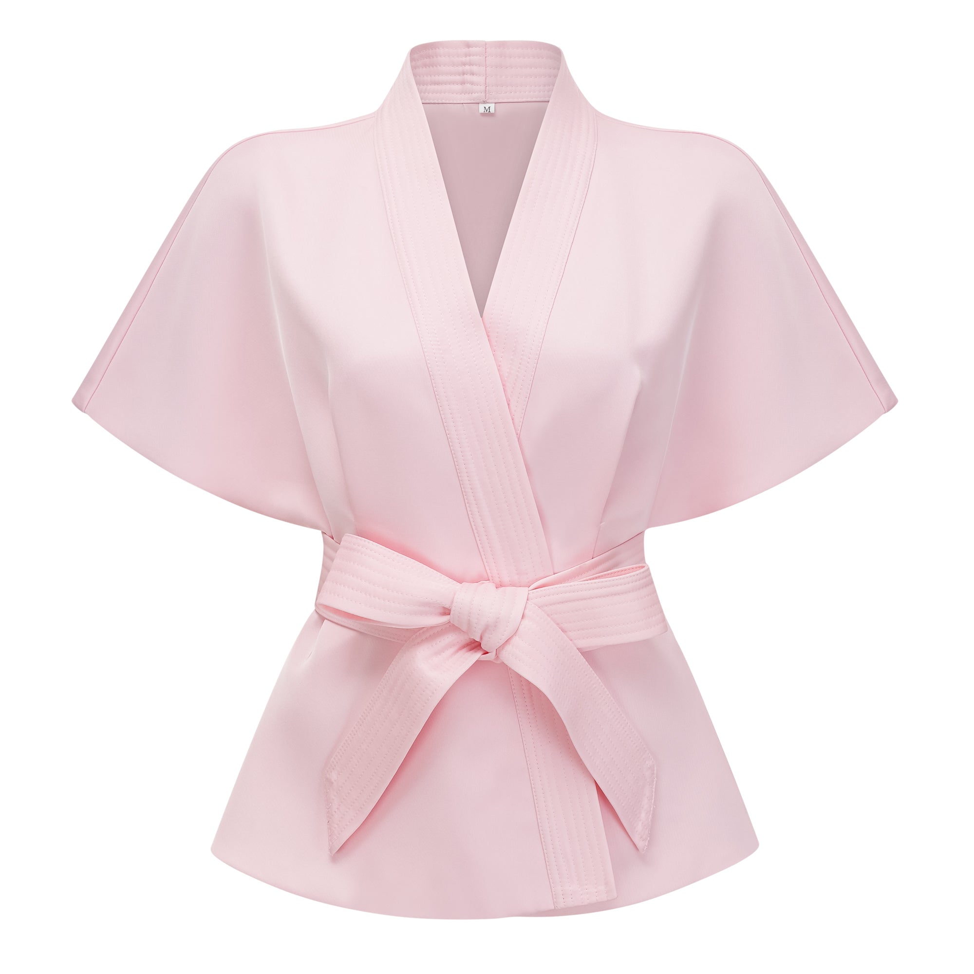 Johanna Pink Self-Tie Blouse & Skirt Set