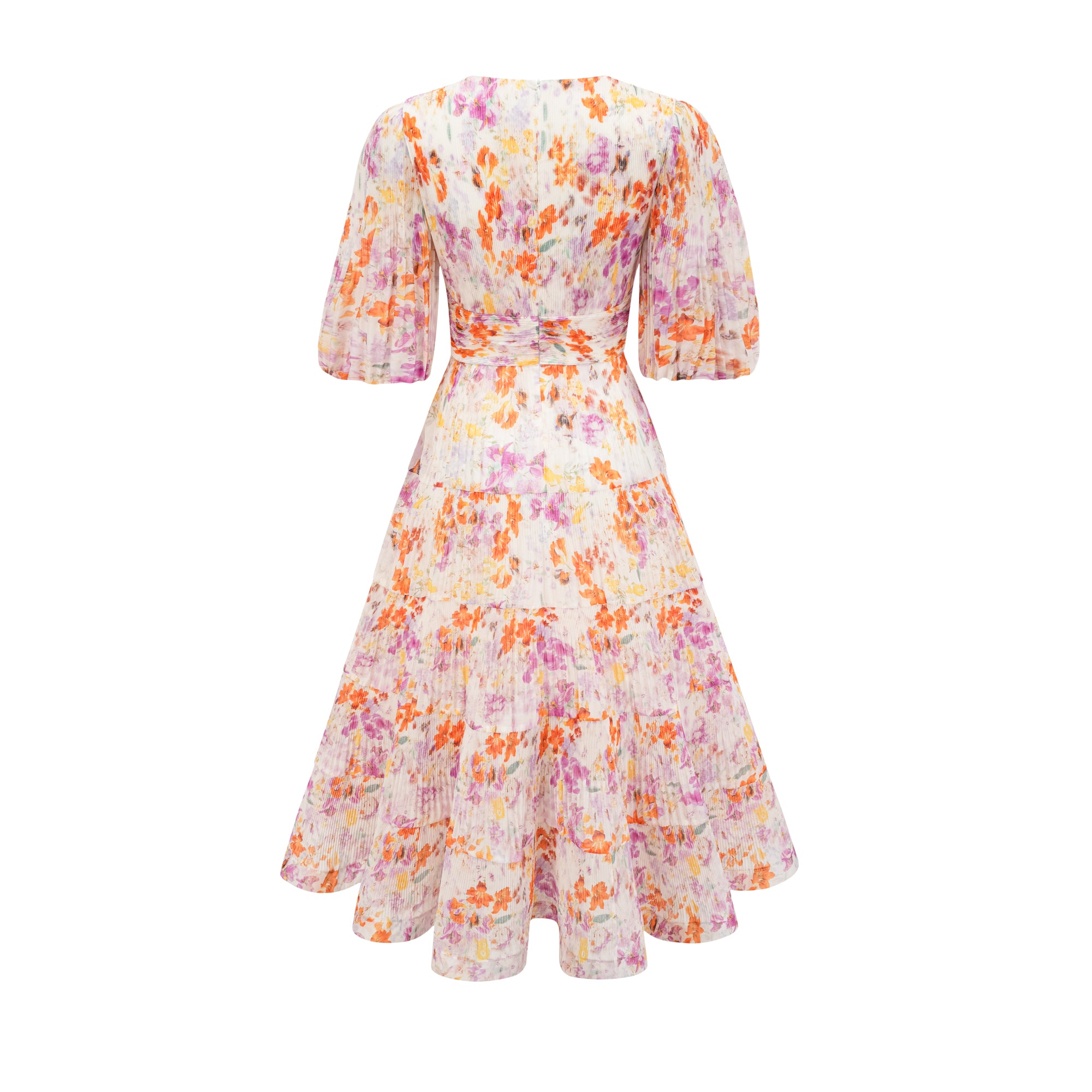 Céleste floral-print layered midi dress