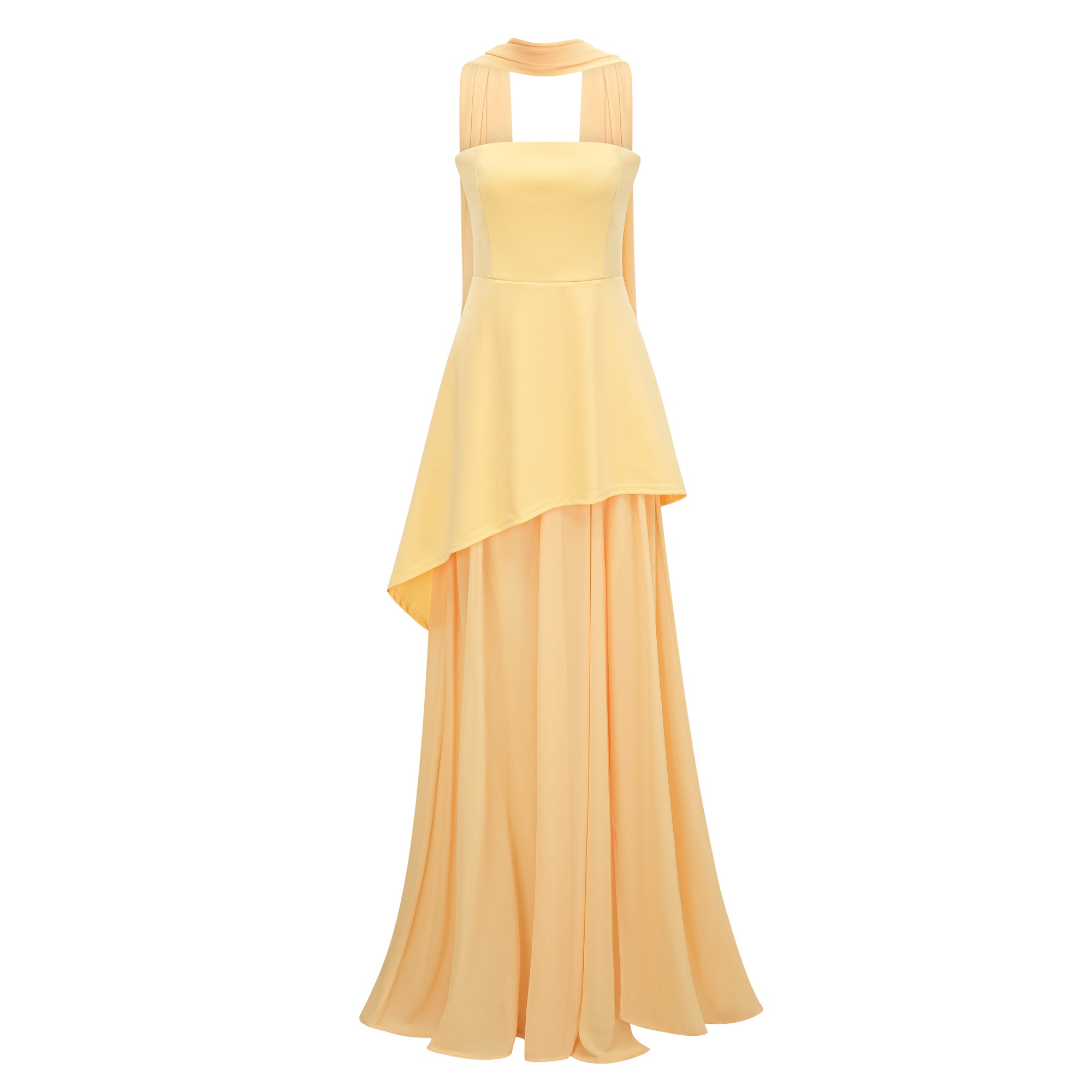 Solène Off-Shoulder Ruched Maxi Gown