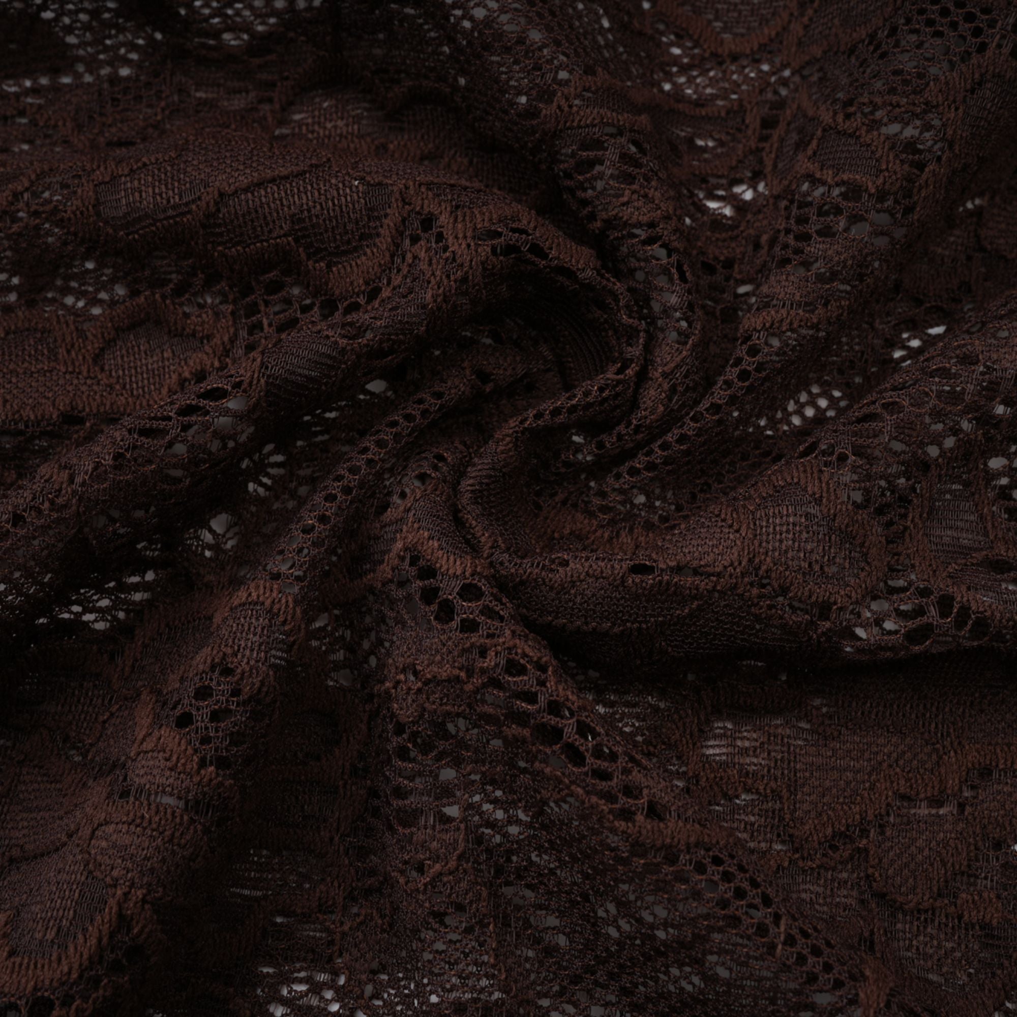 Brigitte Brown Lace Panel Ruched Maxi Dress