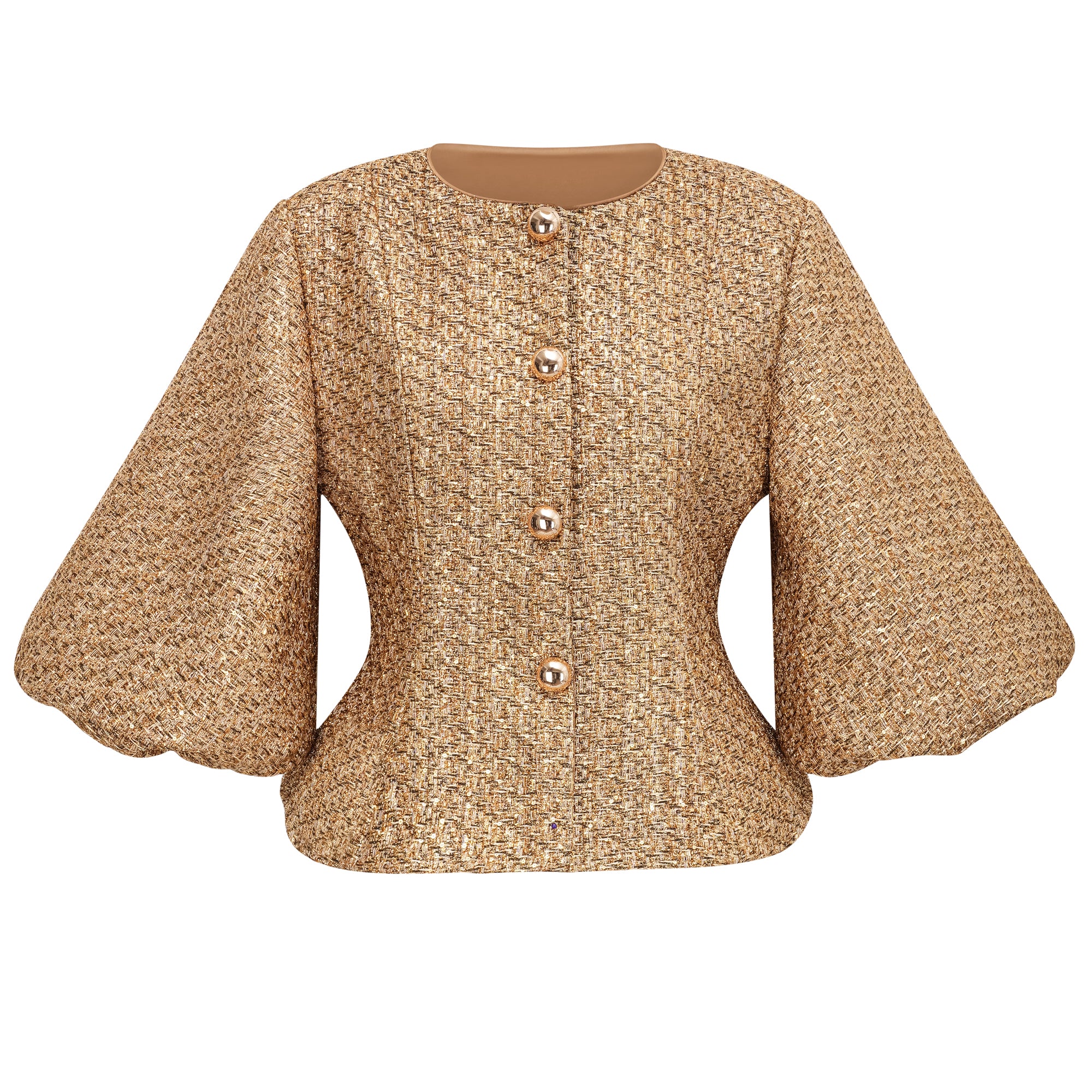 Clothilde Gold Sequined Tweed Jacket