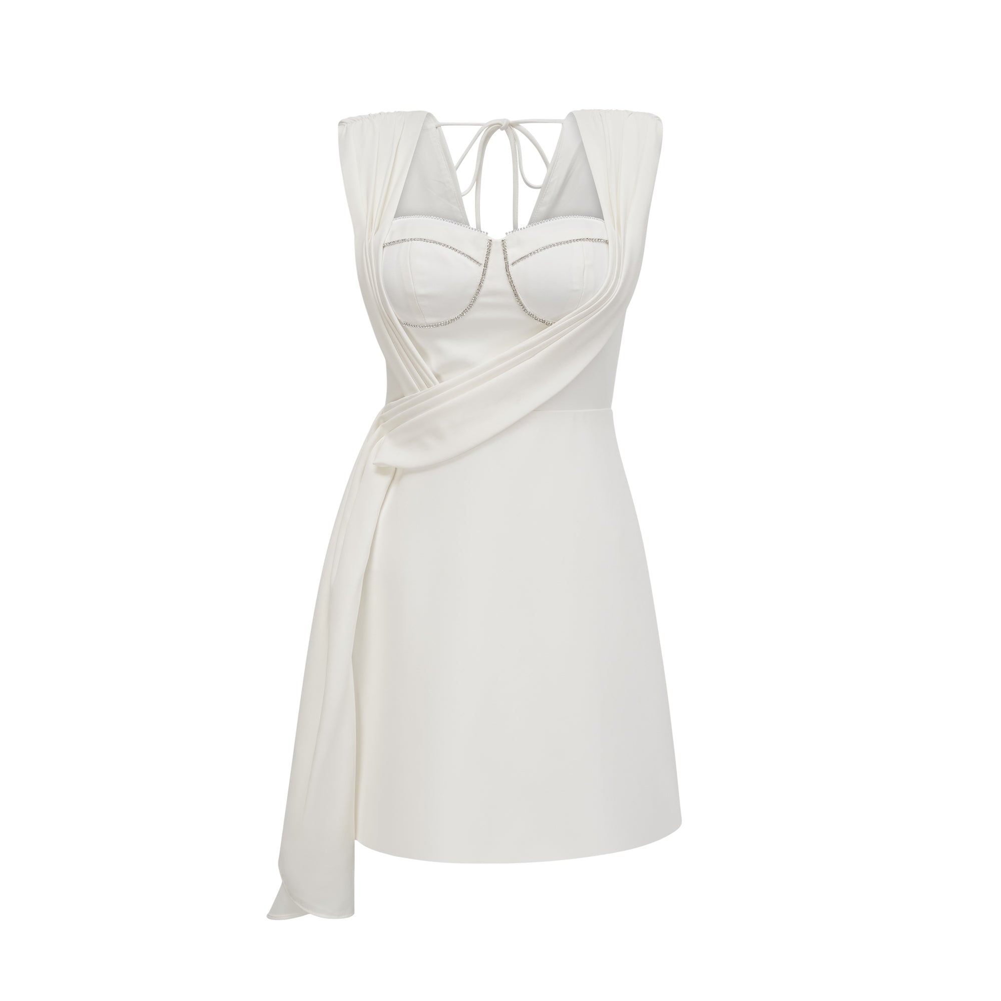 Solange crystal-embellished ribbon mini dress (US Only)