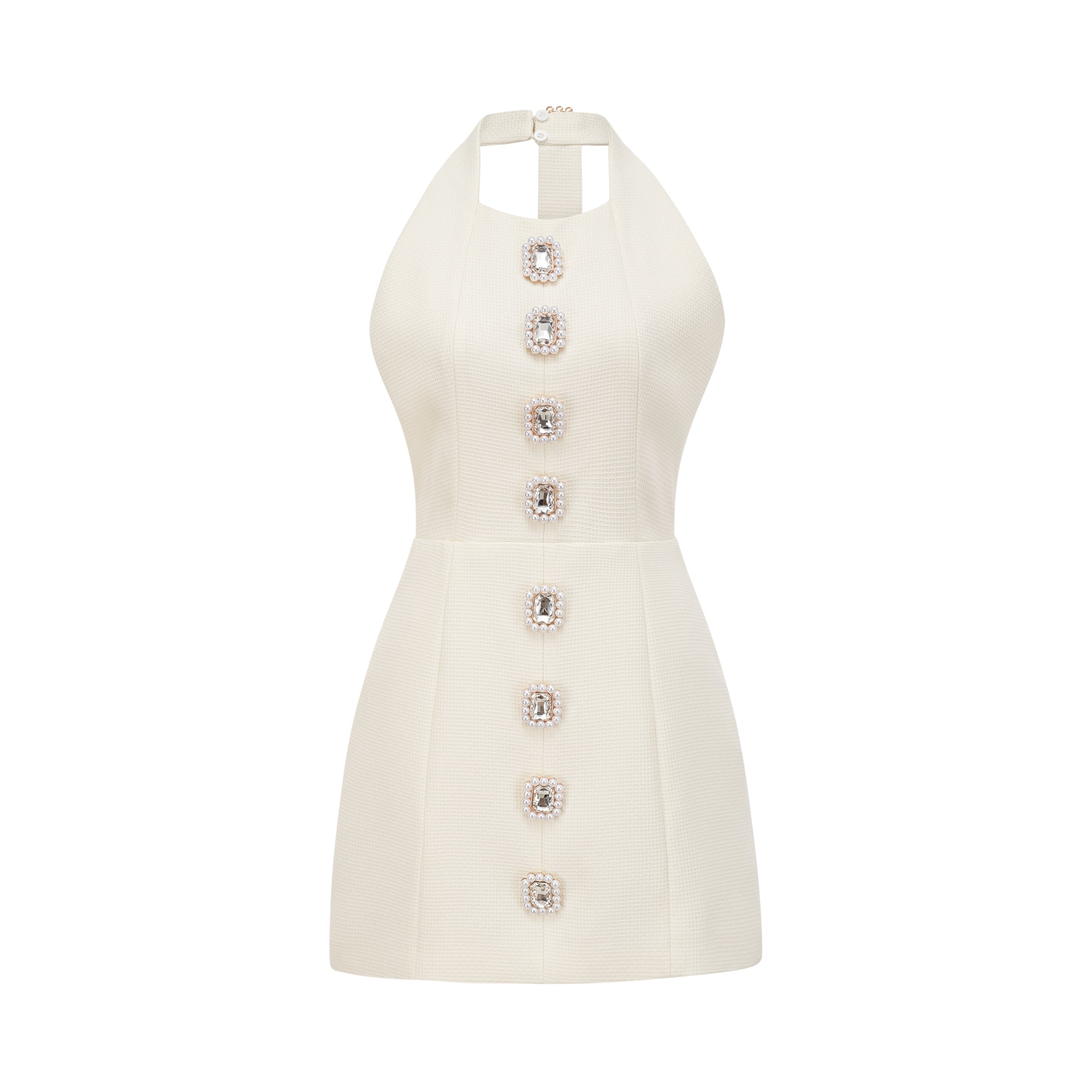 Charlene embellished open-back mini dress