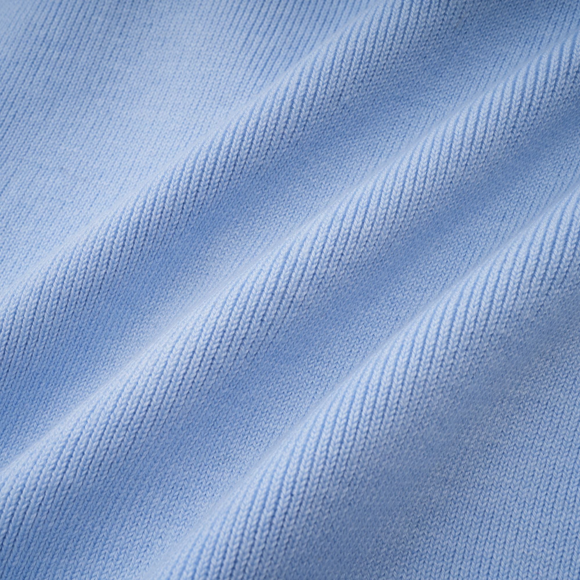 Irina Blue Embellished Ruffled Ribbed Knit Cardigan