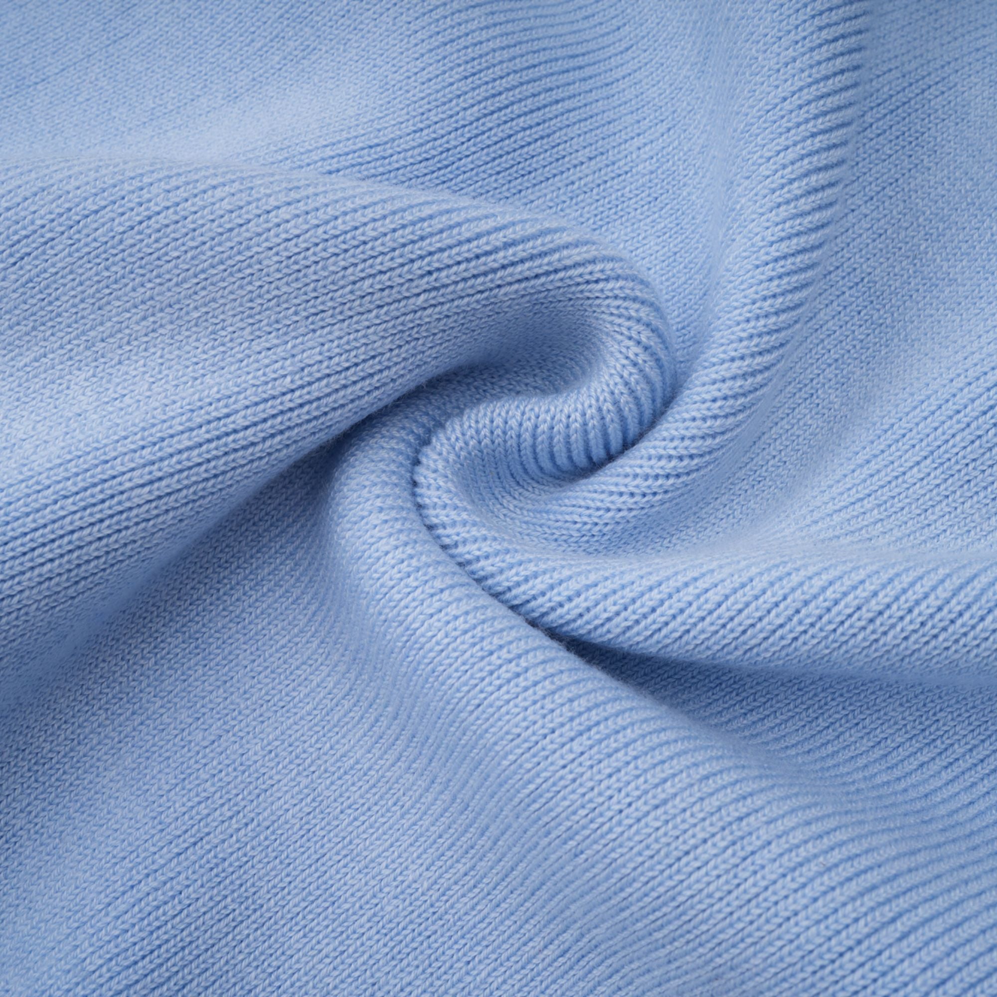 Irina Blue Embellished Ruffled Ribbed Knit Cardigan