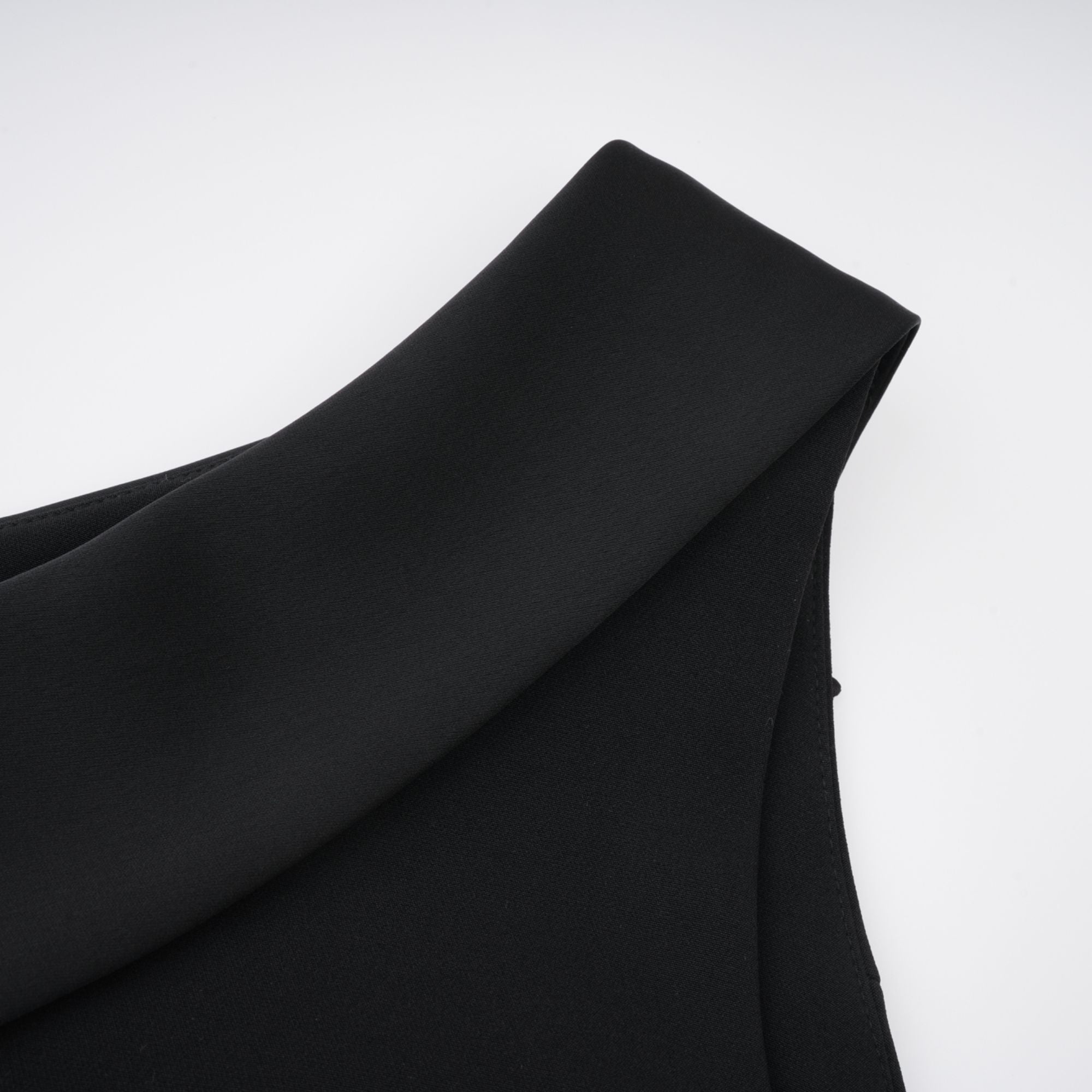 Bernadette black lace-panell asymmetrical midi dress