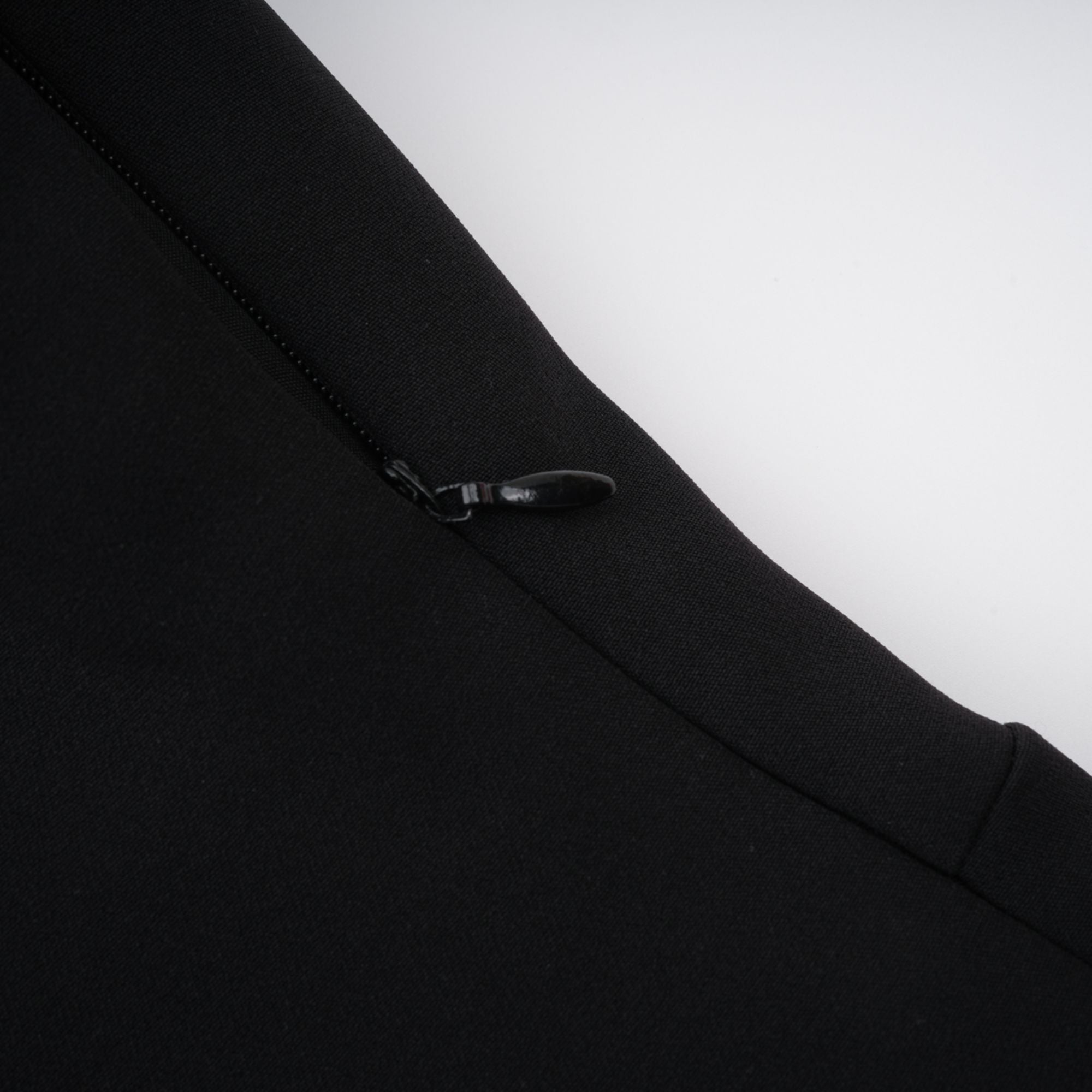 Bernadette black lace-panell asymmetrical midi dress