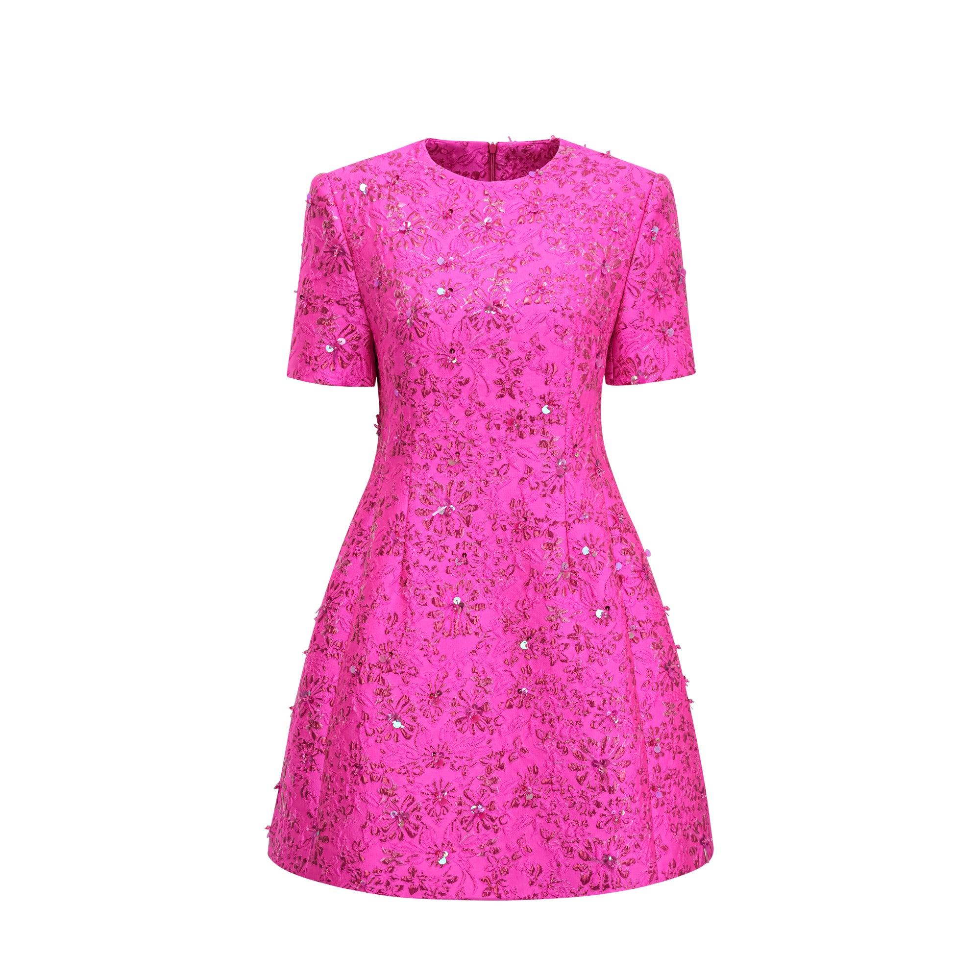 Florentina floral-appliqué embellished mini dress