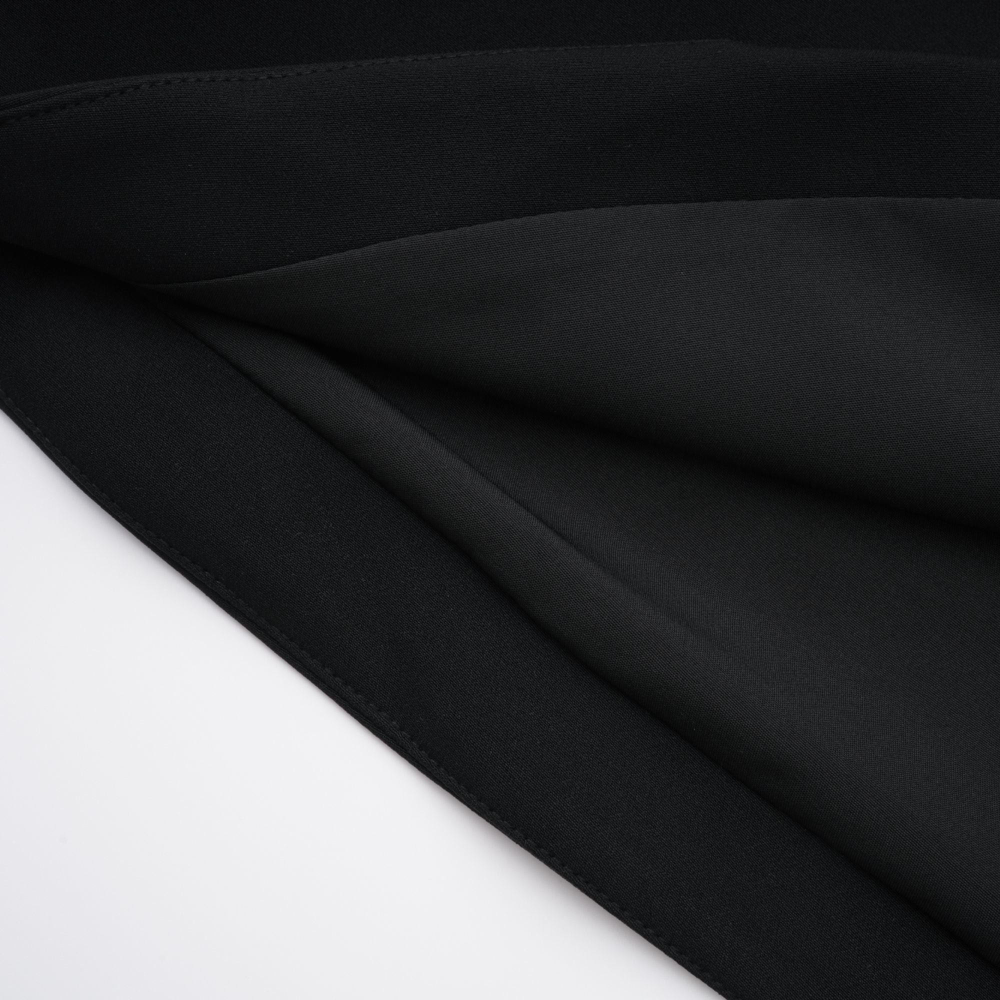 Bernadette black lace-panell asymmetrical midi dress