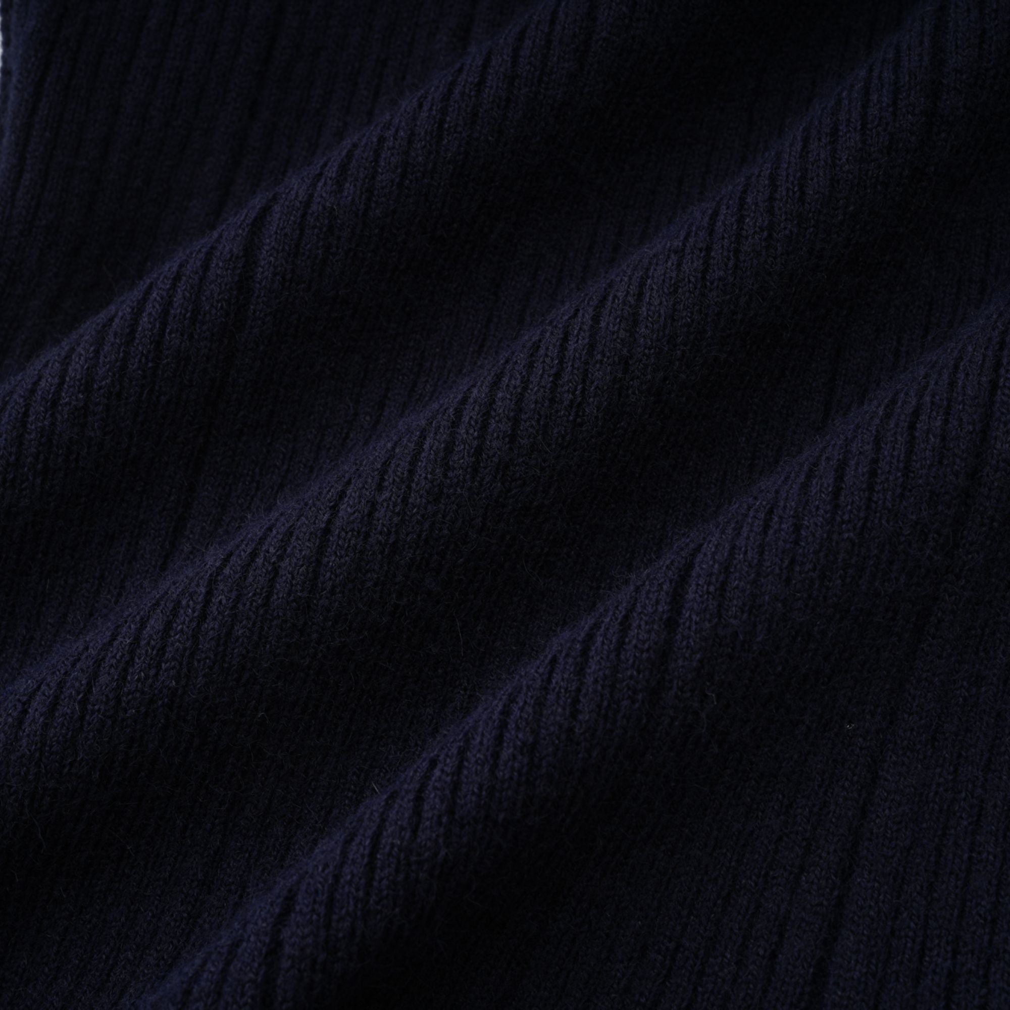 Fern Navy Blue Satin Panel Knit Midi Dress