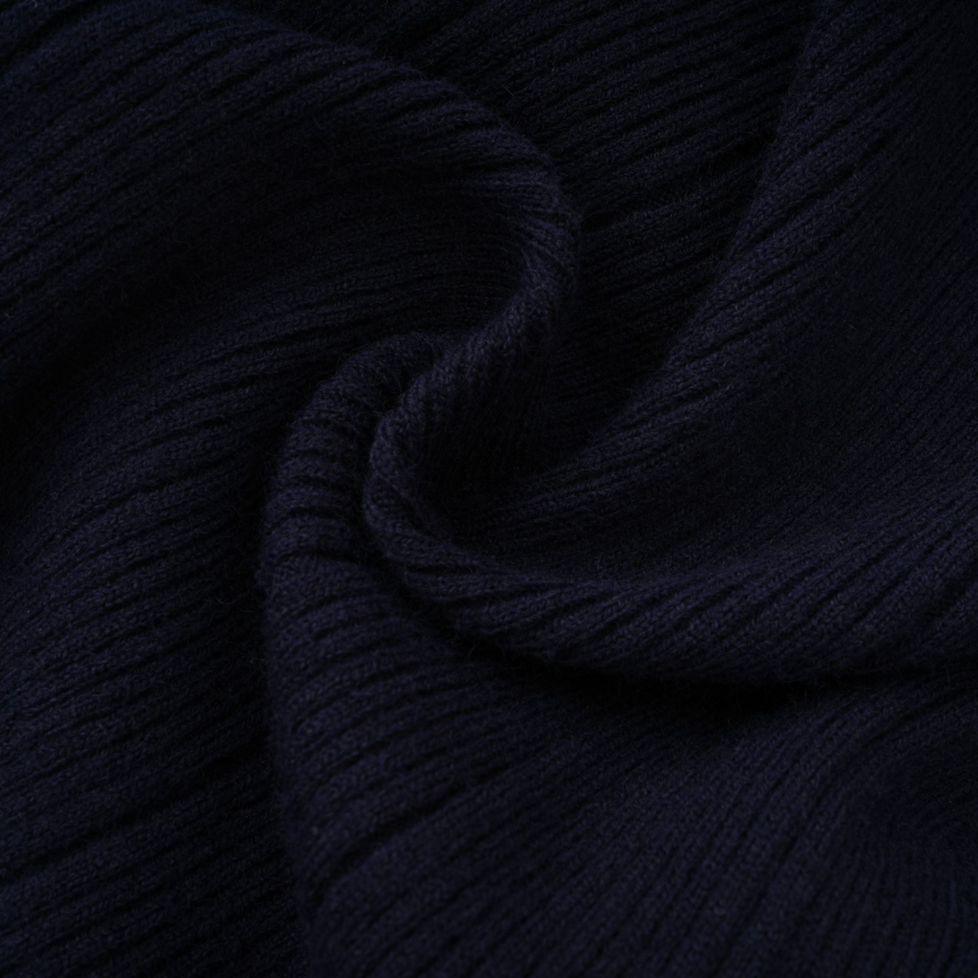 Fern Navy Blue Satin Panel Knit Midi Dress