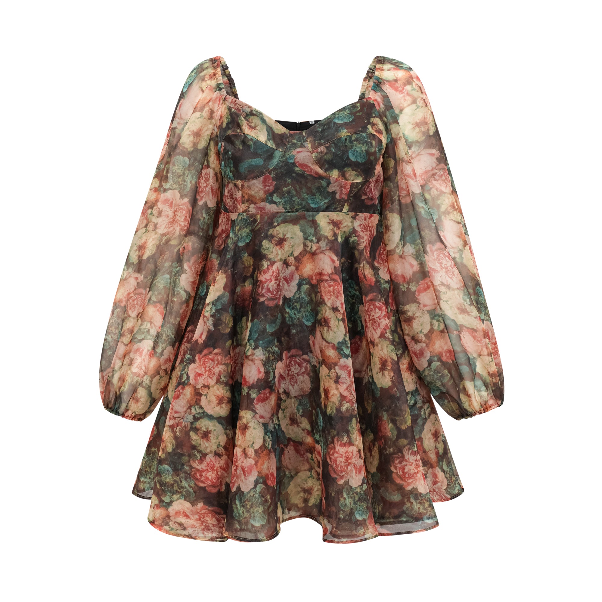 Pénélope floral-print flared mini dress