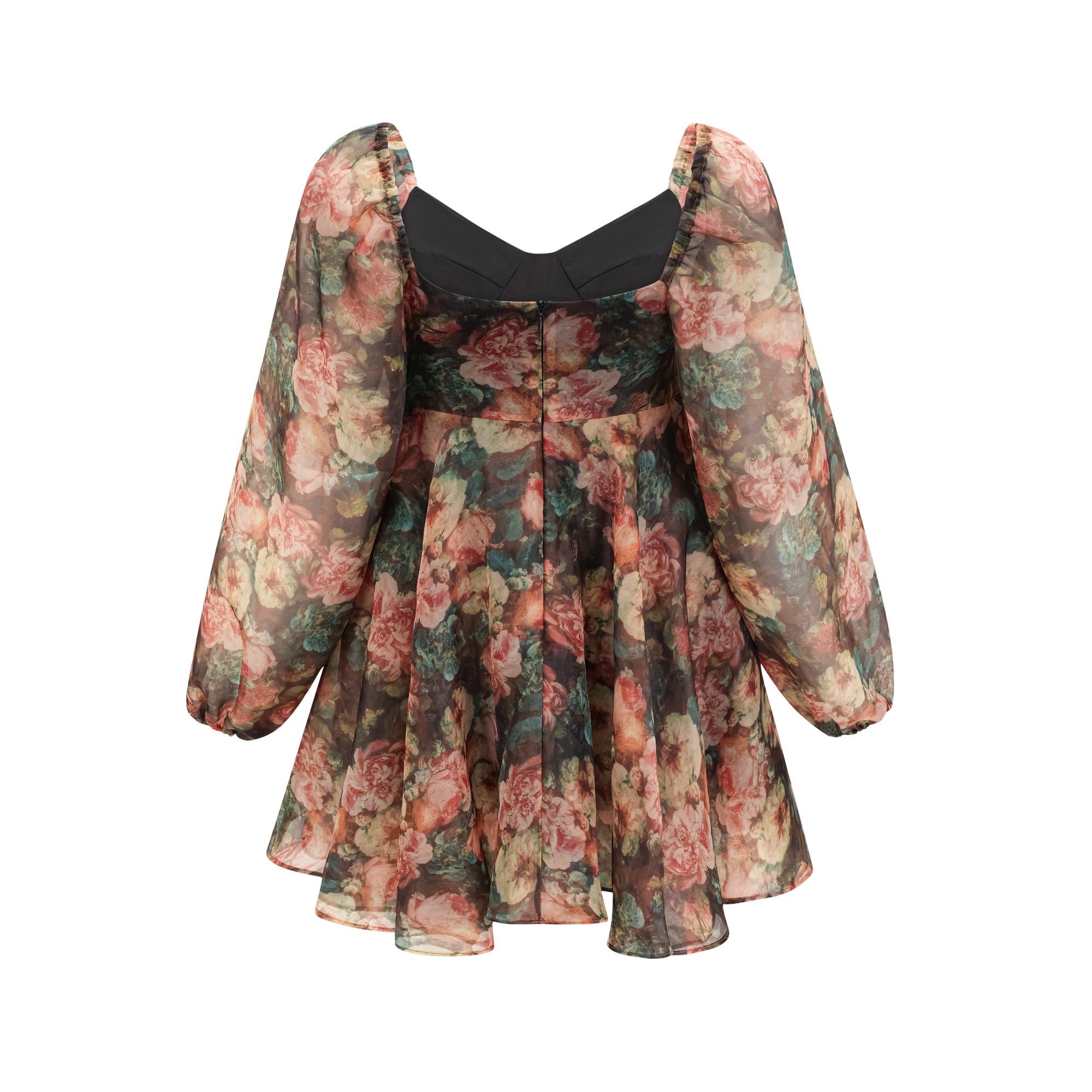 Pénélope floral-print flared mini dress