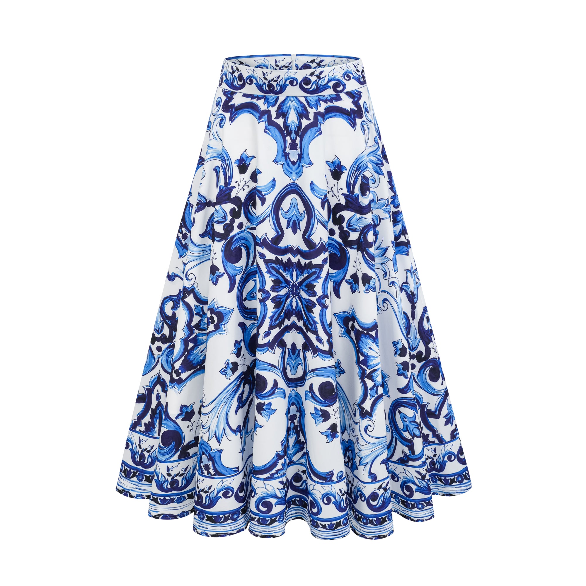 Allegra graphic-printed top & skirt matching set