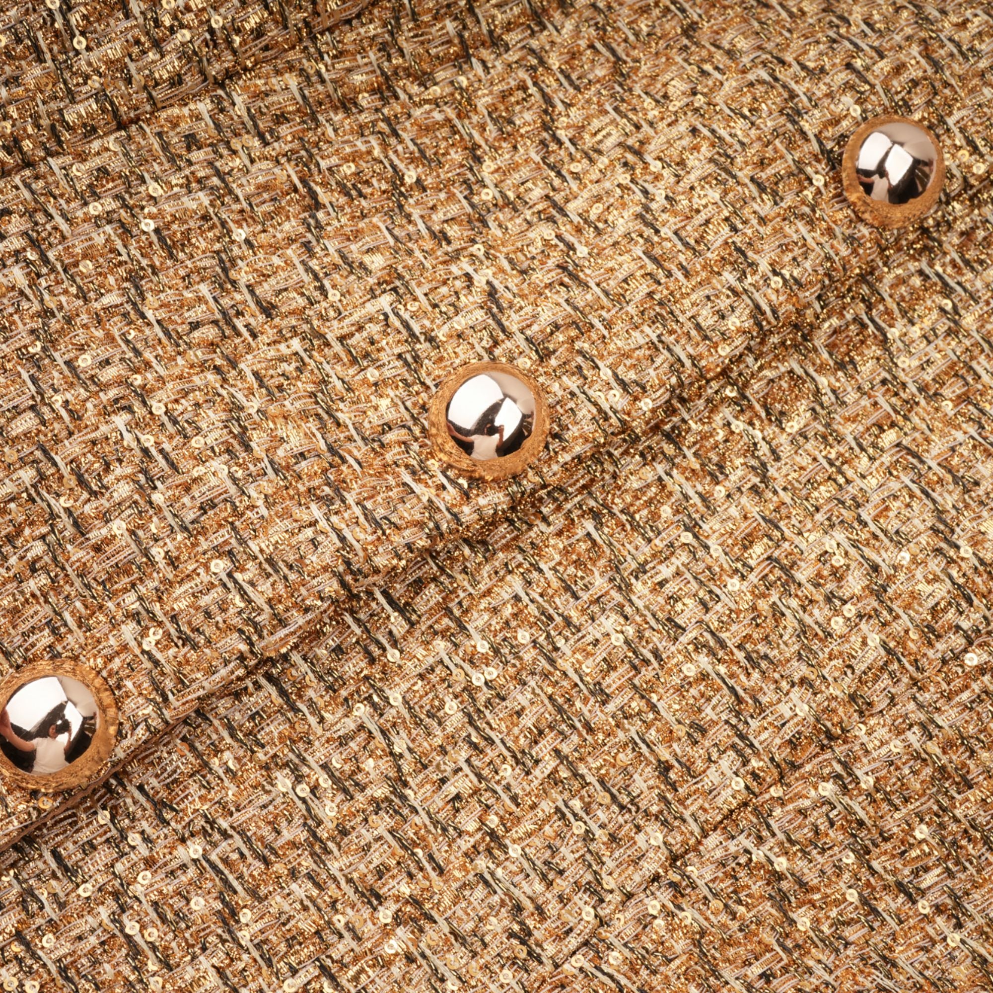 Clothilde Gold Sequined Tweed Jacket