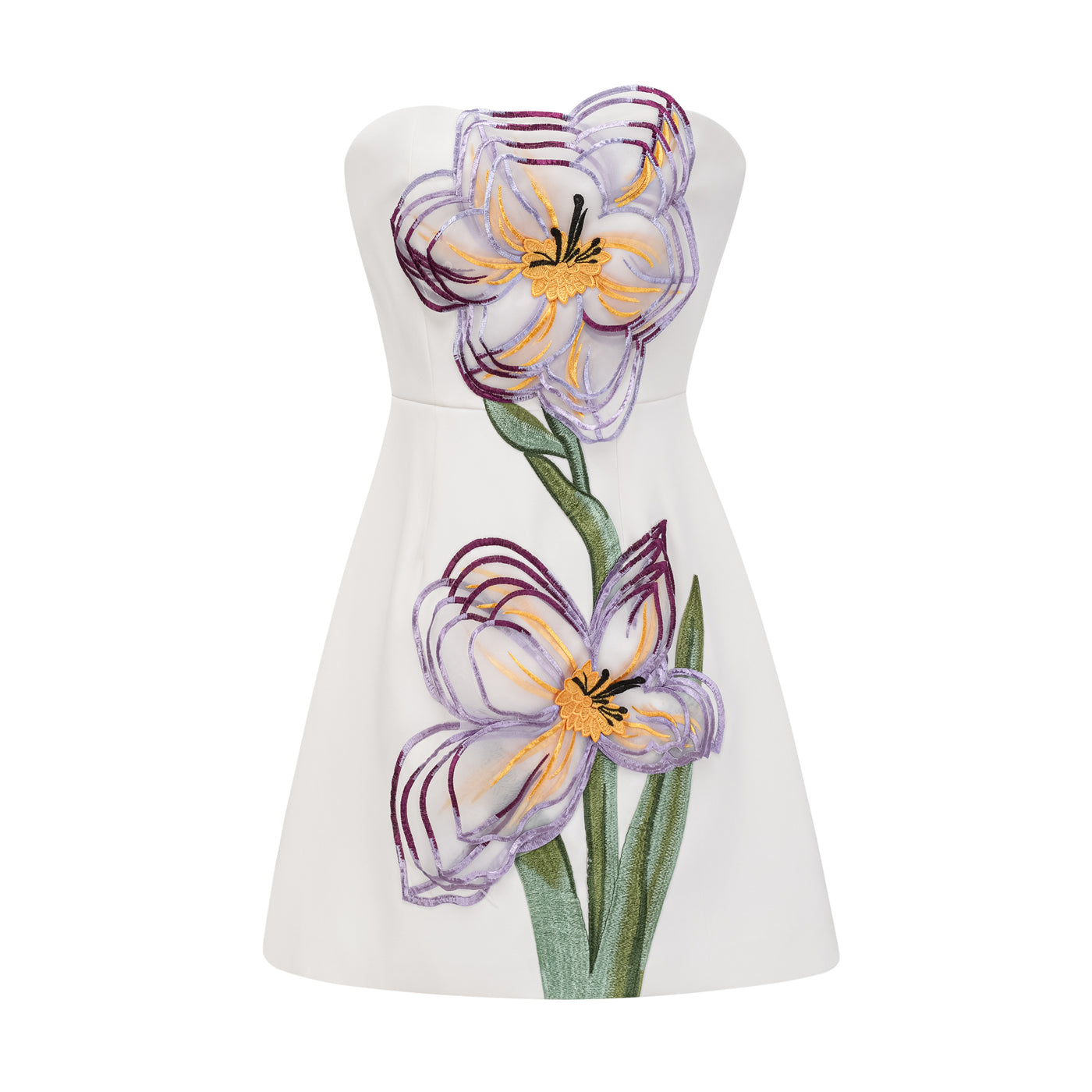 Petite Irene Embroidered Sequin Gown