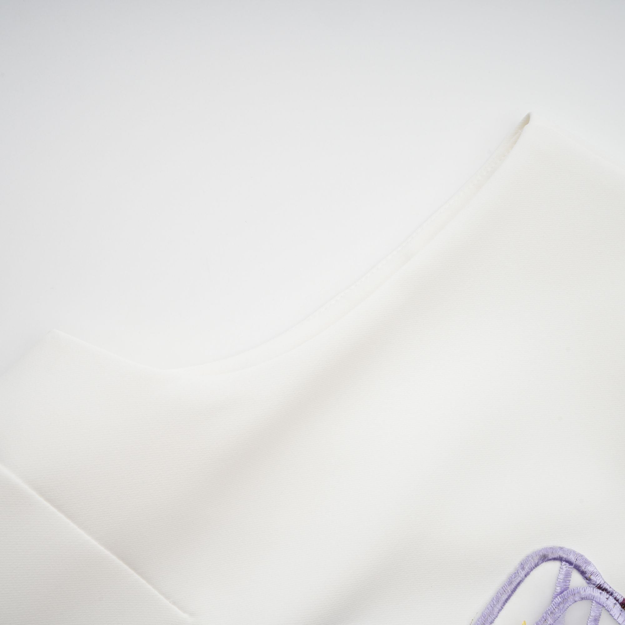 Irène White Sequin Floral Embroidered Mini Dress