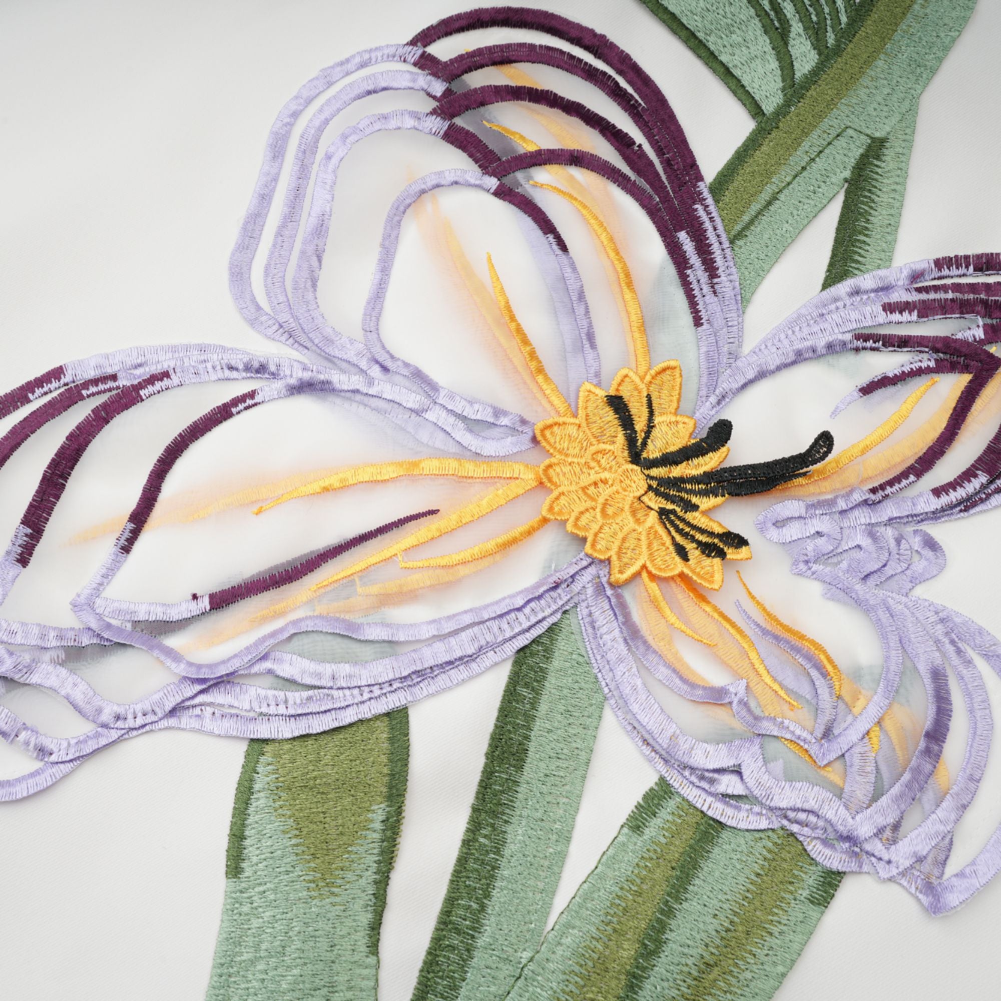 Irène White Sequin Floral Embroidered Mini Dress