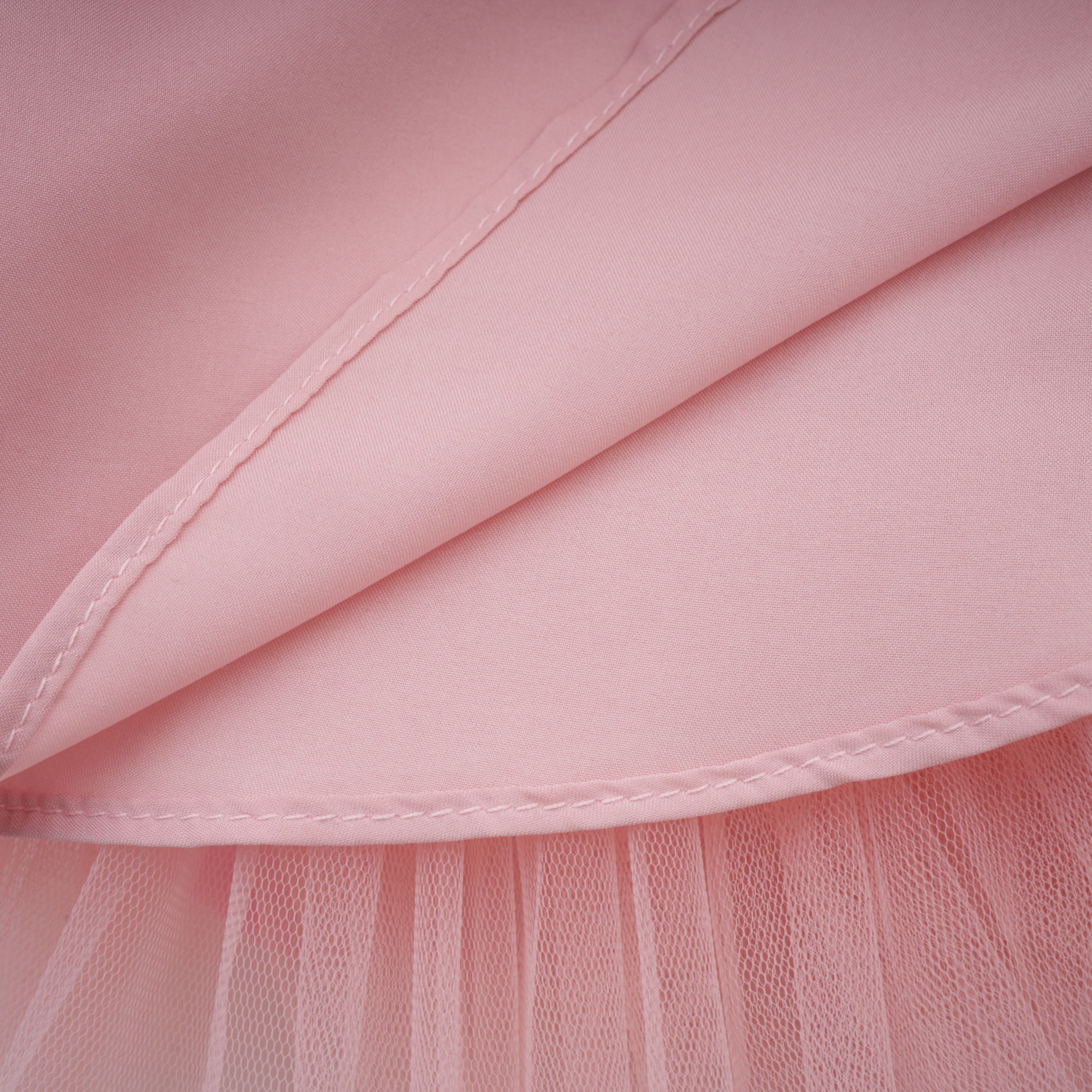 Rachel – Minikleid aus Tüll mit 3D-Blütenblättern in Rosa