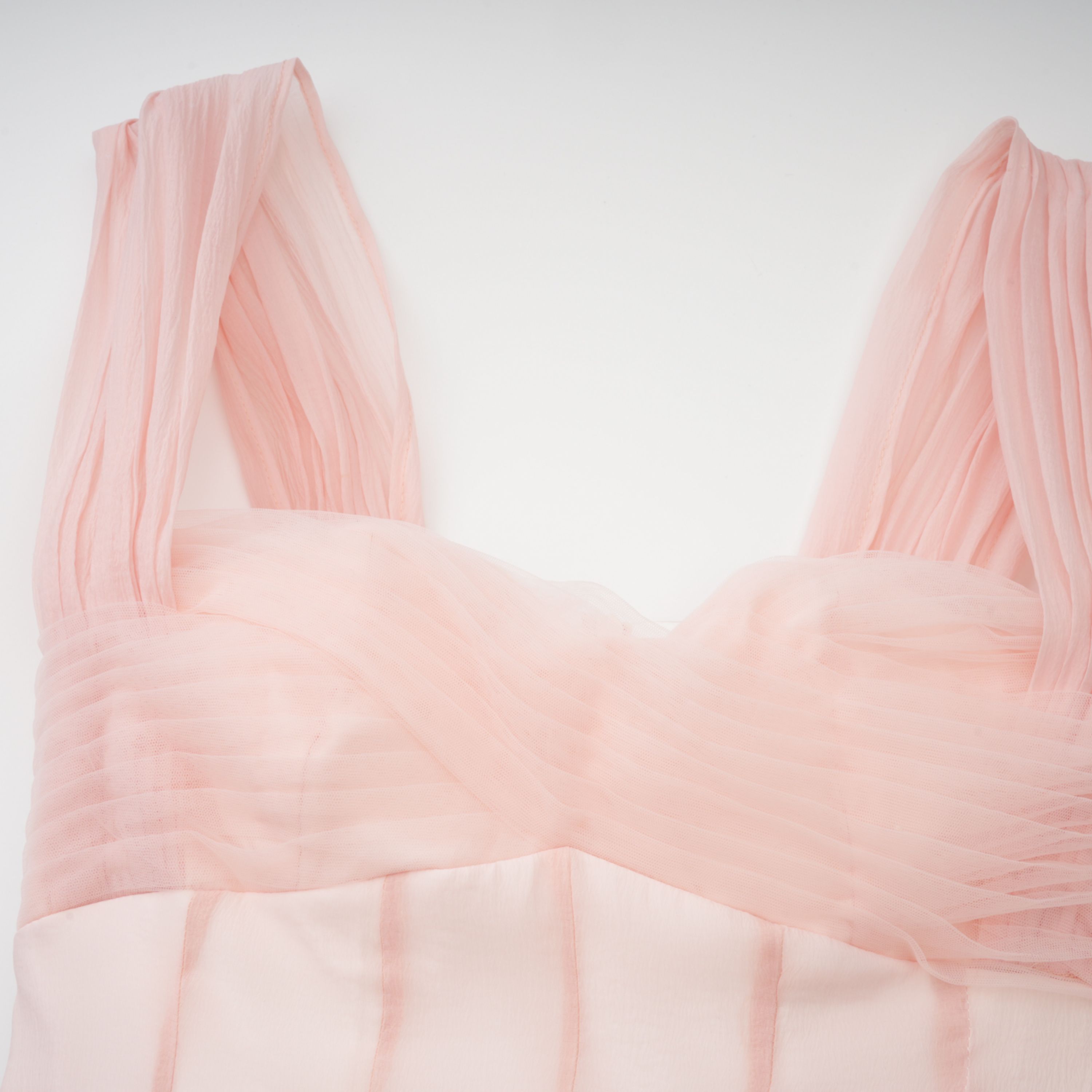 Érasme Pink Flounced Midi Dress