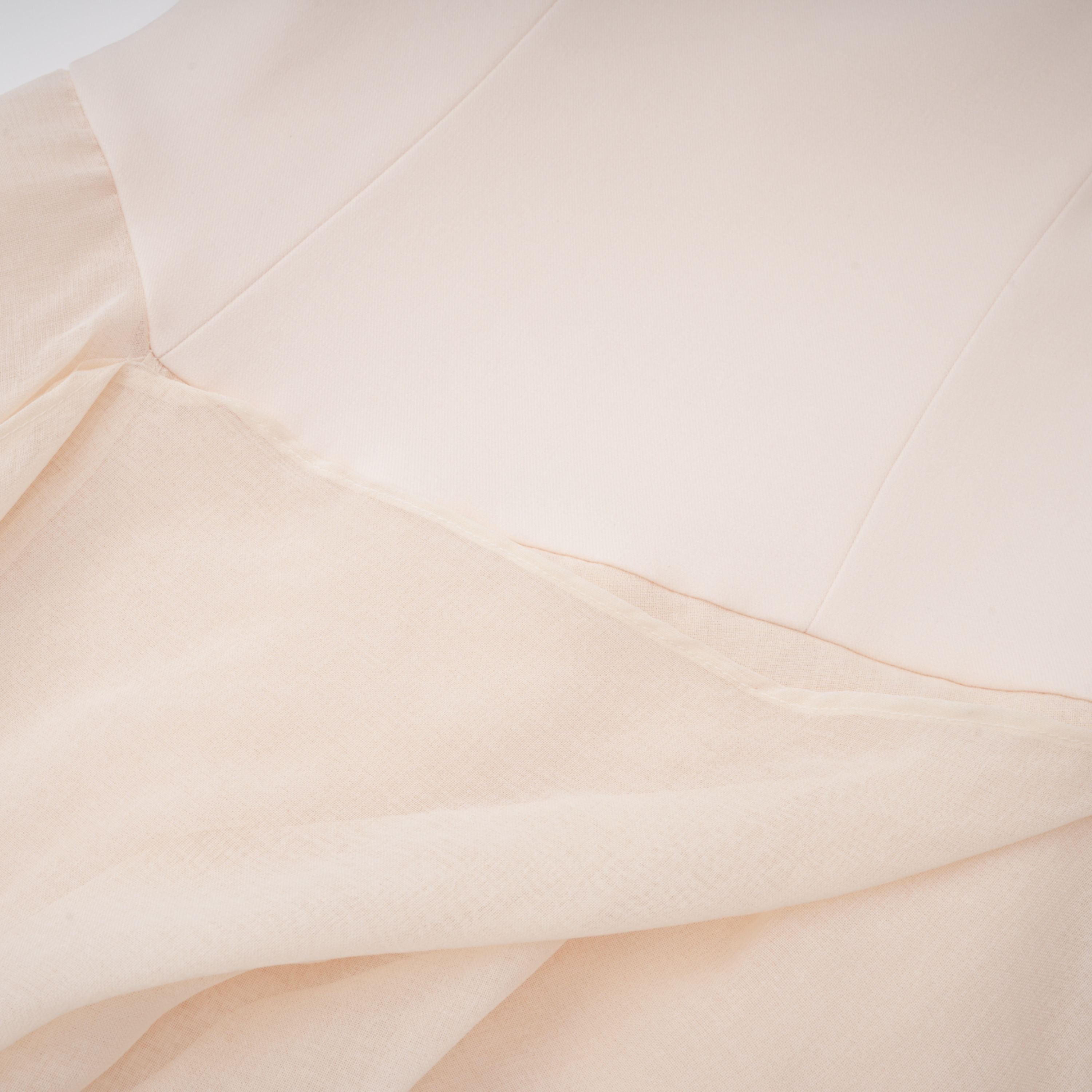 Aria Weißes asymmetrisches Schal- und Tüllpanel-Kleid-Set