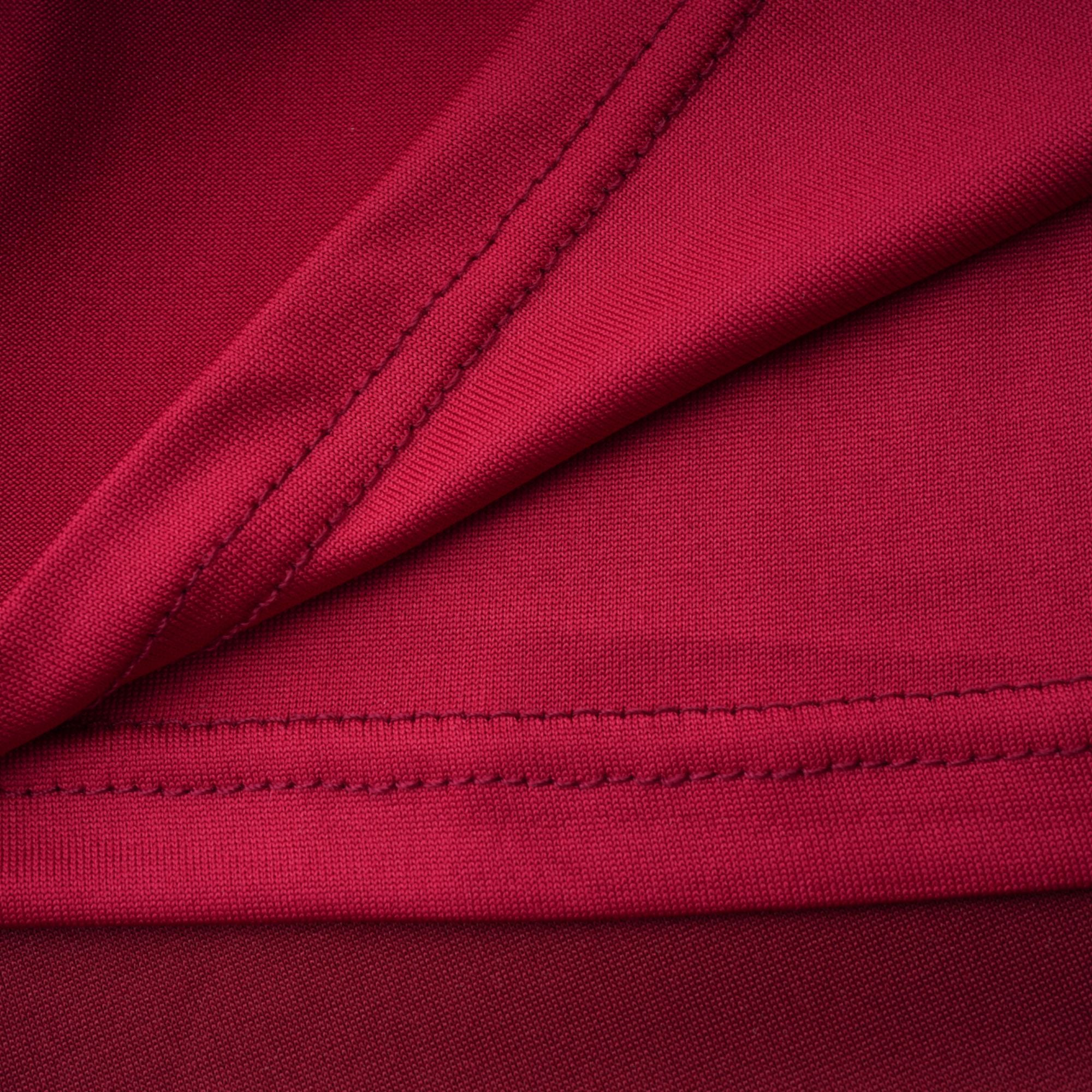 Margot Rotes Schal-Design Maxikleid mit Rüschen