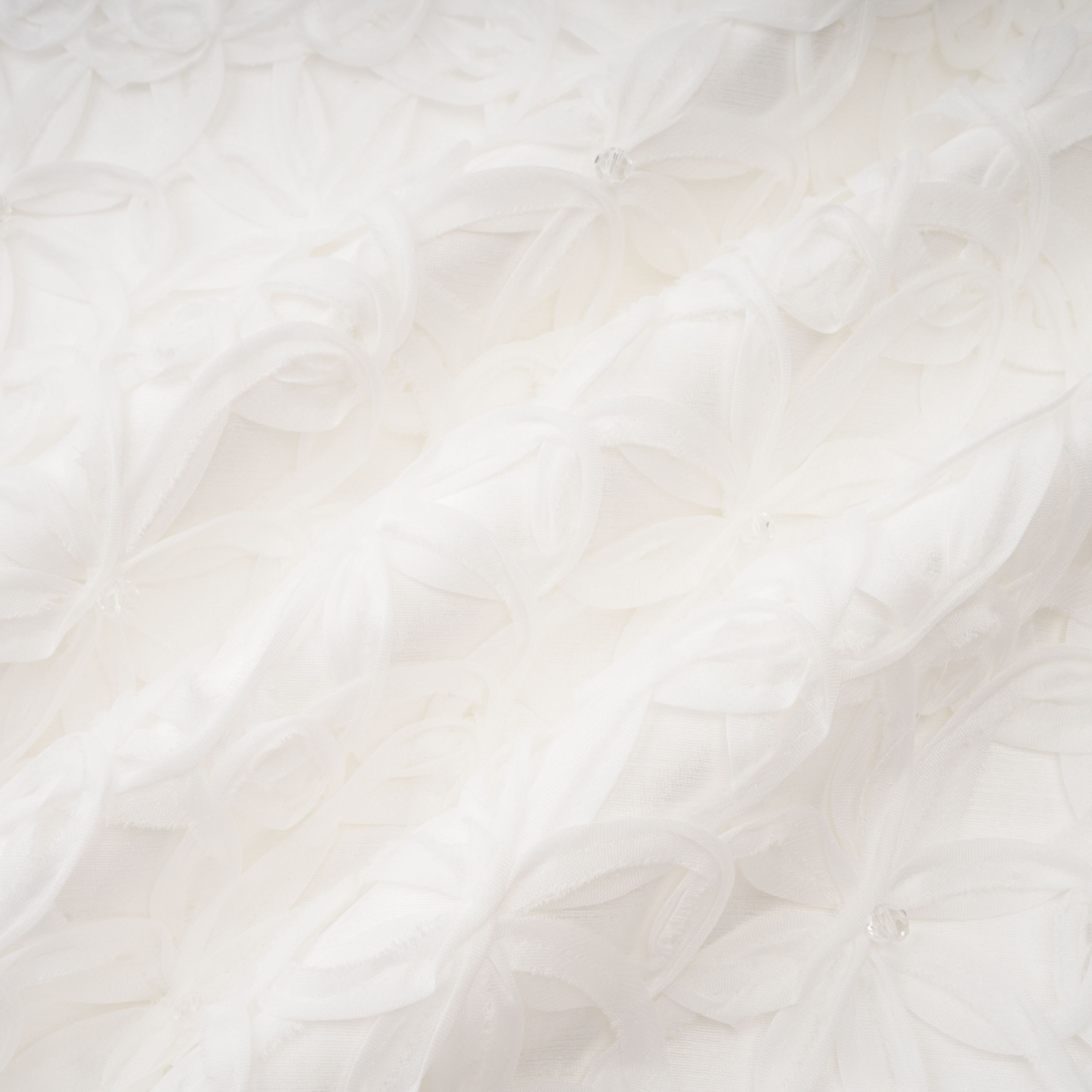 Dulcie – Weißes Jacquard-Set mit Schal und Kleid mit Blumenmuster