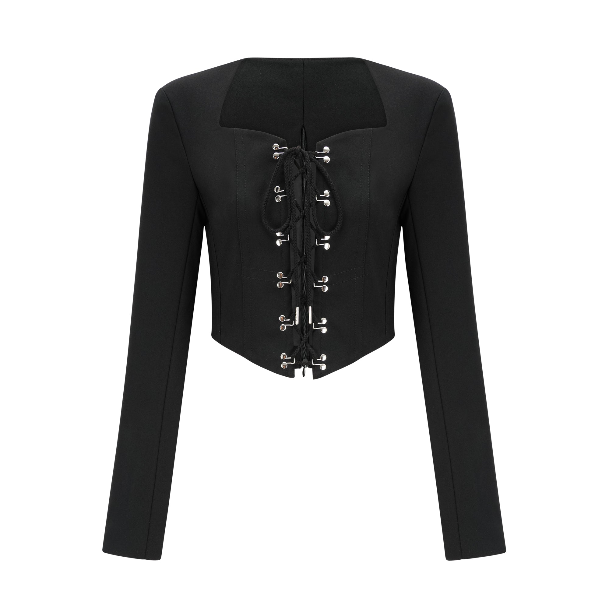 Amia lace-up cropped jacket